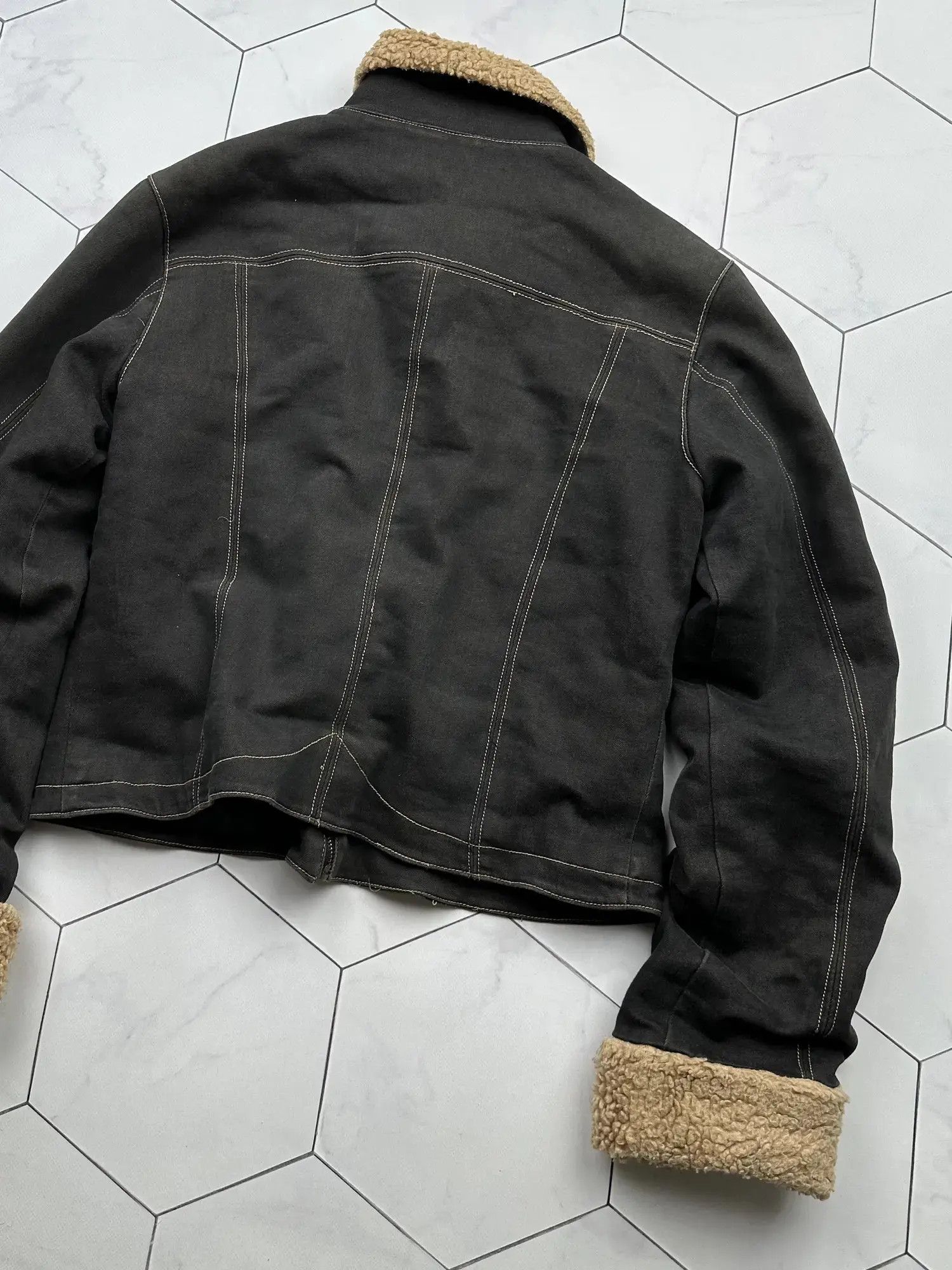 Vintage Vintage Faux Sheepskin Cropped Jacket (B396)E2D15 Size M / US 6-8 / IT 42-44 - 8 Thumbnail
