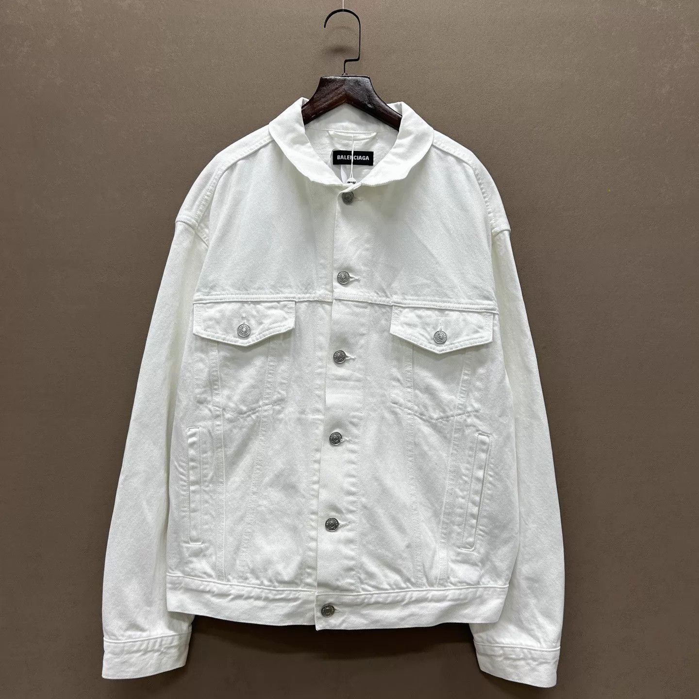 Balenciaga Balenciaga Denim Jacket Back Logo Stitch 99 New 44 Size US S / EU 44-46 / 1 - 1 Thumbnail