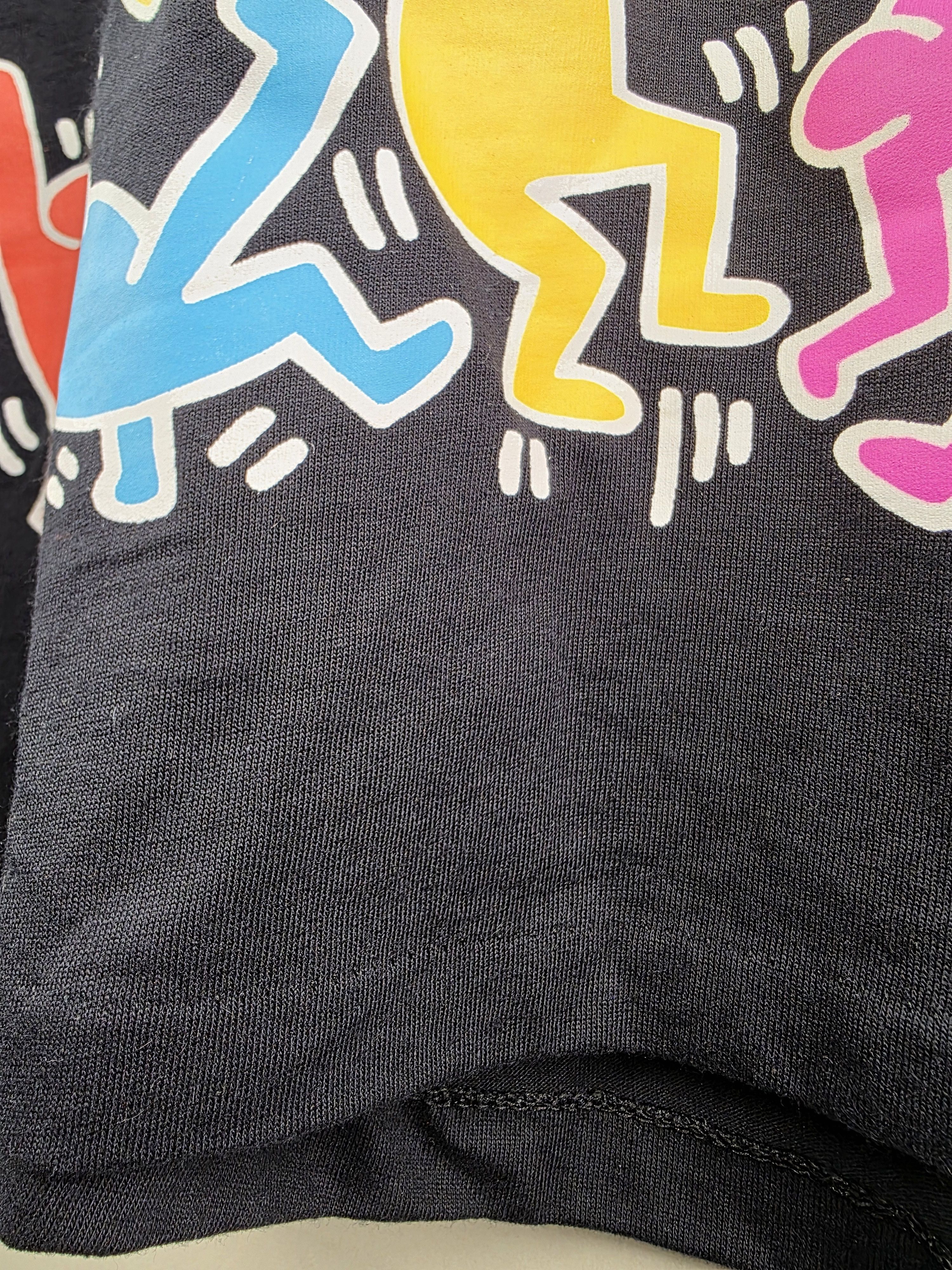 Keith Haring × Vintage 80s Keith Haring Pop Shop Long-sleeved Art tee L 21" 30" Size US L / EU 52-54 / 3 - 5 Thumbnail