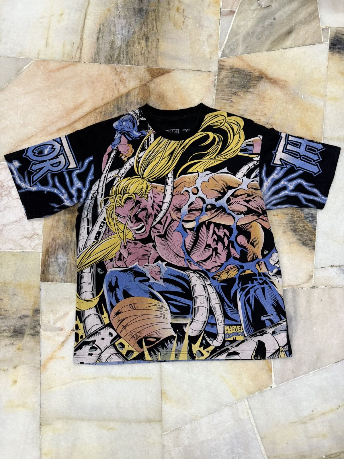 Cartoon Network × Marvel Comics × Vintage Marvell Fullprint Thor the end. FULLPRINT !! Size US XL / EU 56 / 4 - 1 Thumbnail