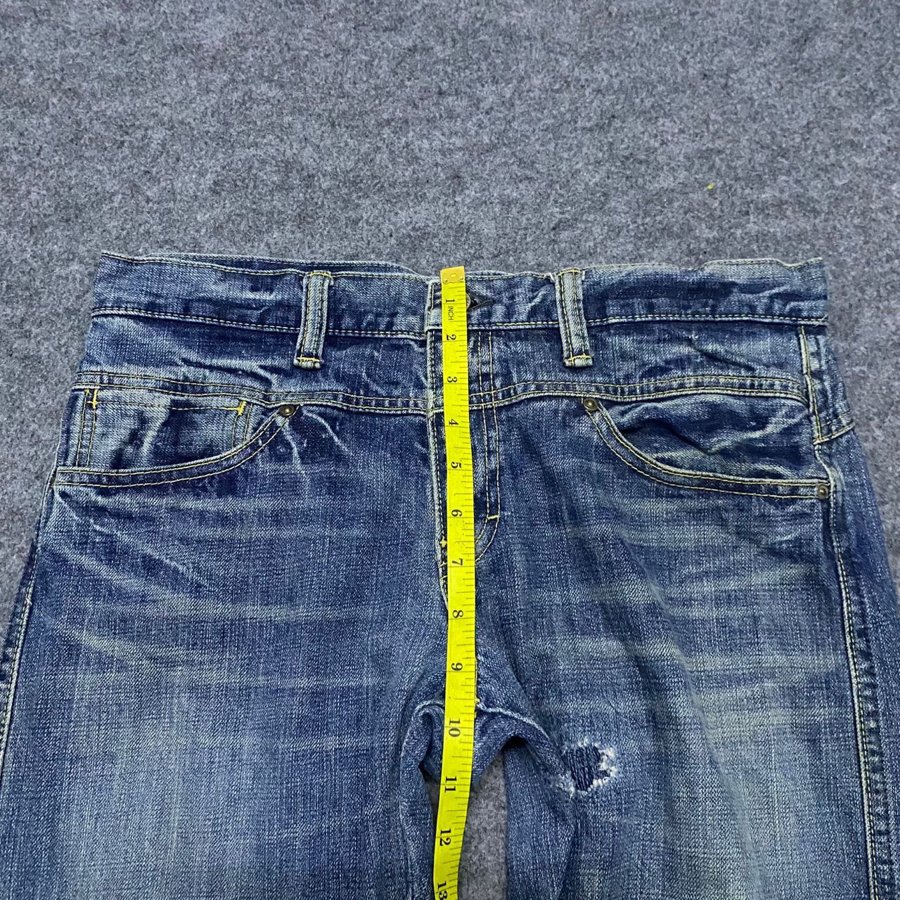 If Six Was Nine 💥Best Offet💥Vintage Quadro Medio Flare Denim Size US 33 - 5 Thumbnail