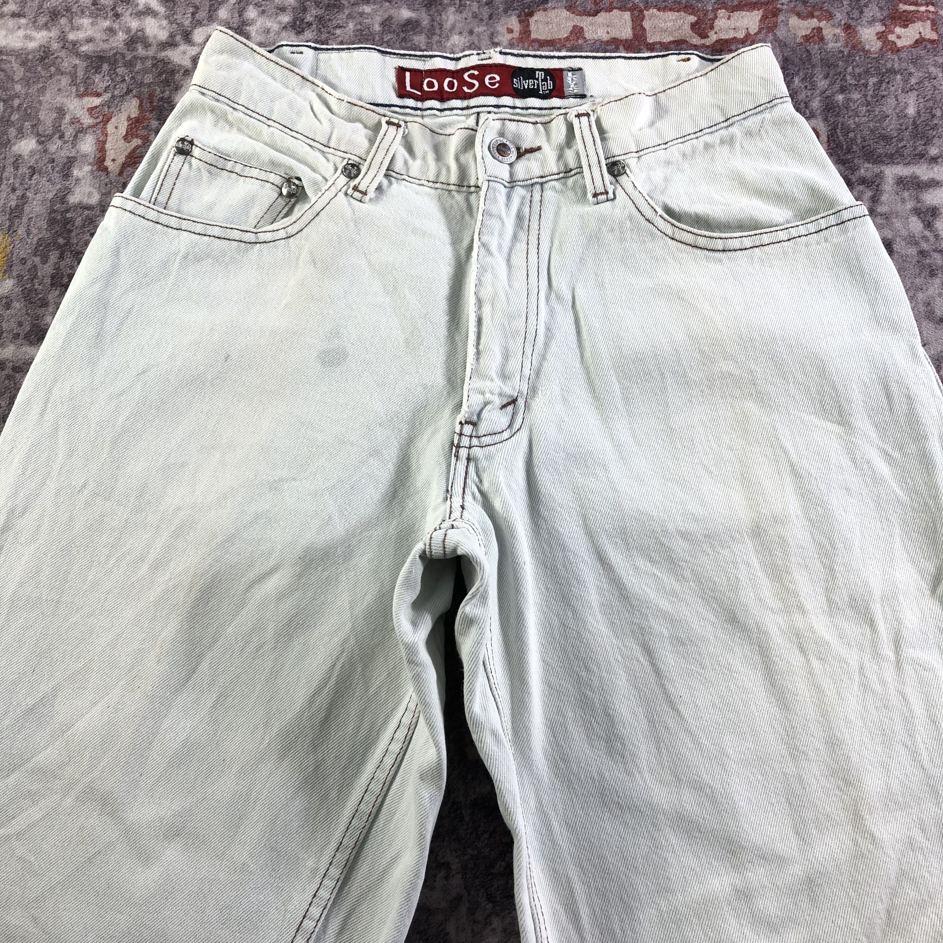 Levi's × Vintage Vintage 90s Levis SilverTab Baggy Jeans-JM3371 Size US 28 / EU 44 - 3 Thumbnail