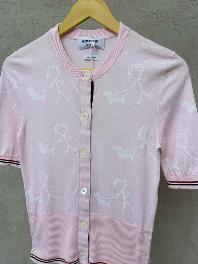 Thom Browne Thom browne Size 00 Cherry blossom pink full print dog wal Size XXS / US 00 / IT 34 - 4 Thumbnail