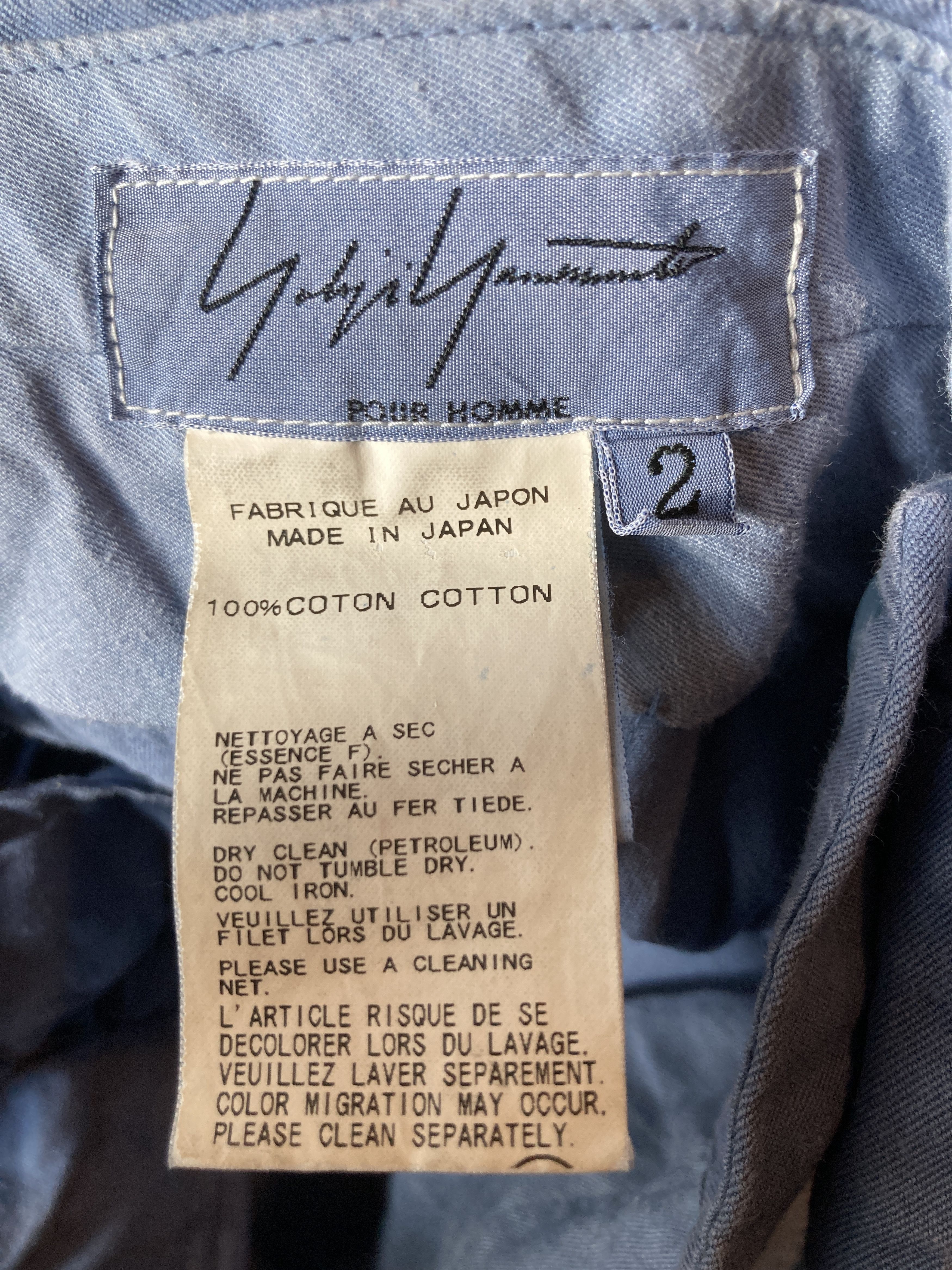 Yohji Yamamoto Yohji Yamamoto Pour Homme Dip Dye Cropped Pants Size US 32 / EU 48 - 9 Thumbnail