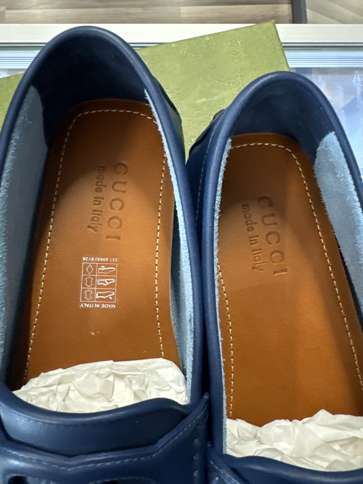 Gucci GUCCI Mens Blue Interlocking Loafers #730148 Size US 9 / EU 42 - 6 Thumbnail