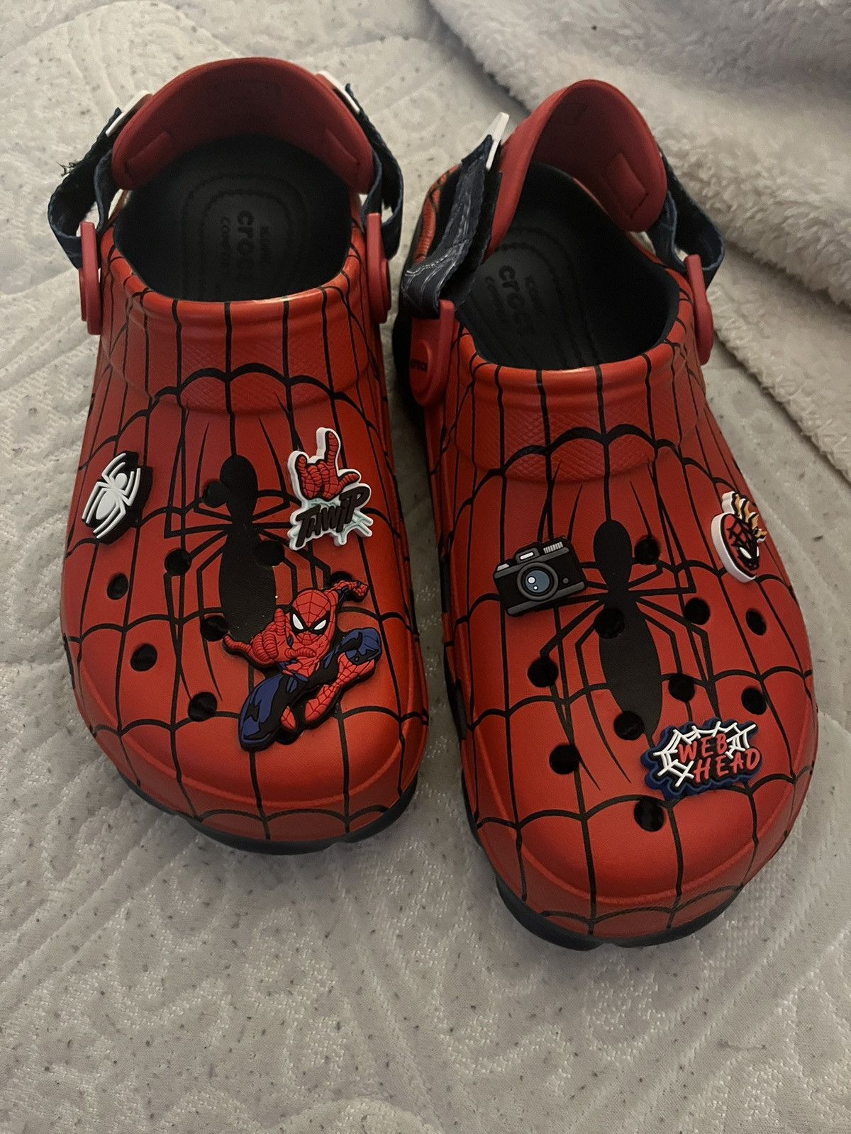 mens spiderman crocs
