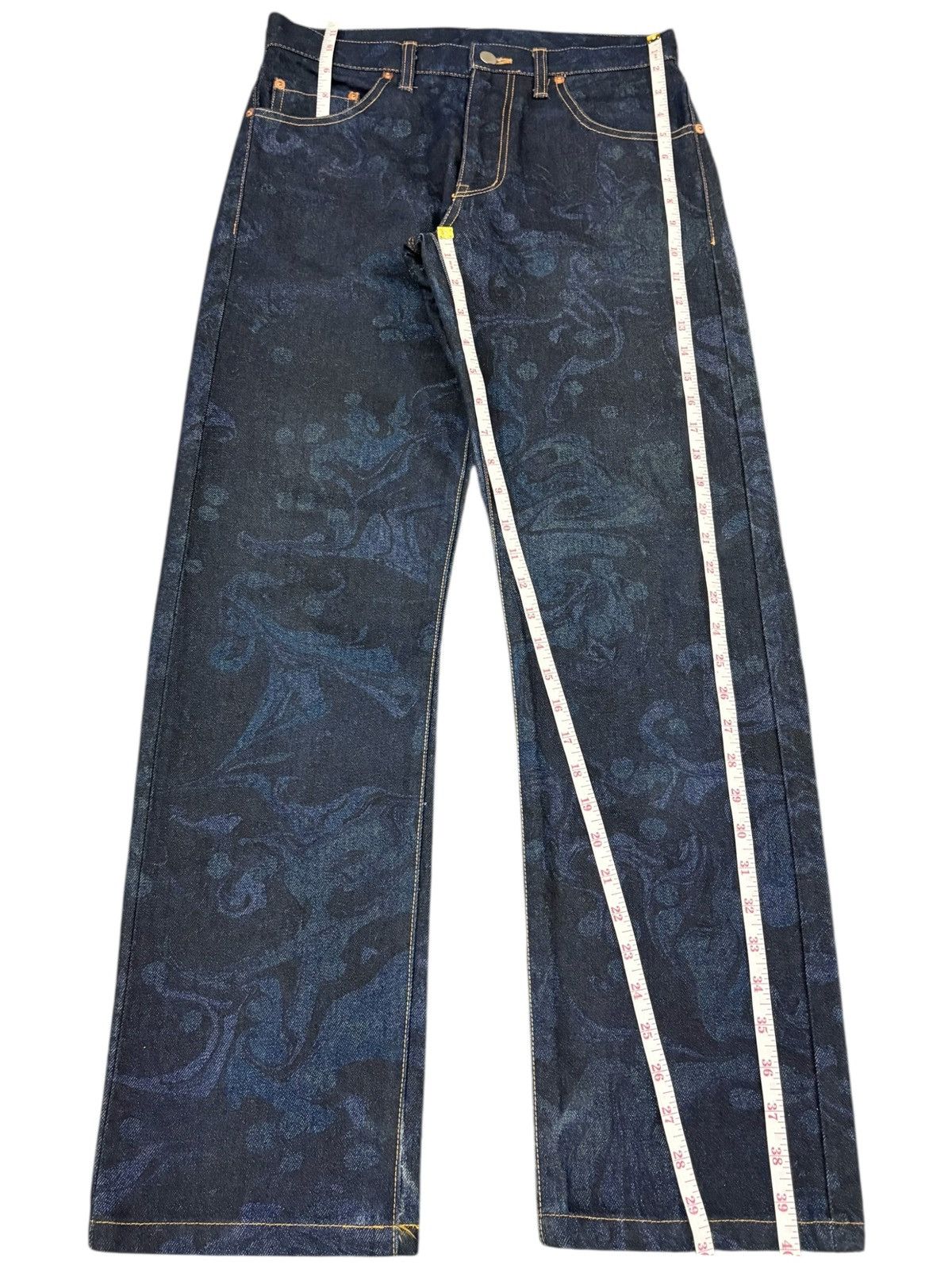 Comme des Garcons Homme RARE CDG Homme Floral Paisley Jacquard Artisanal Jeans Size US 31 - 13 Thumbnail