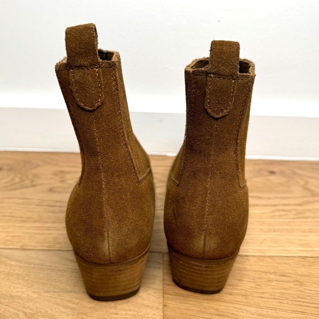 Marc Fisher NEW Marc Fisher Pointed Toe Western Bootie Brown Suede Size US 6.5 / IT 36.5 - 2 Thumbnail