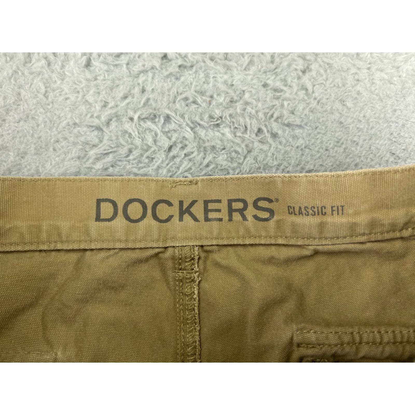 Dockers DOCKERS Pants Mens 38 Beige Canvas Cargo Pocket 5-Pocket Relaxed Straight 100% Cotton DUCK Shirt? Size US 38 / EU 54 - 3 Thumbnail