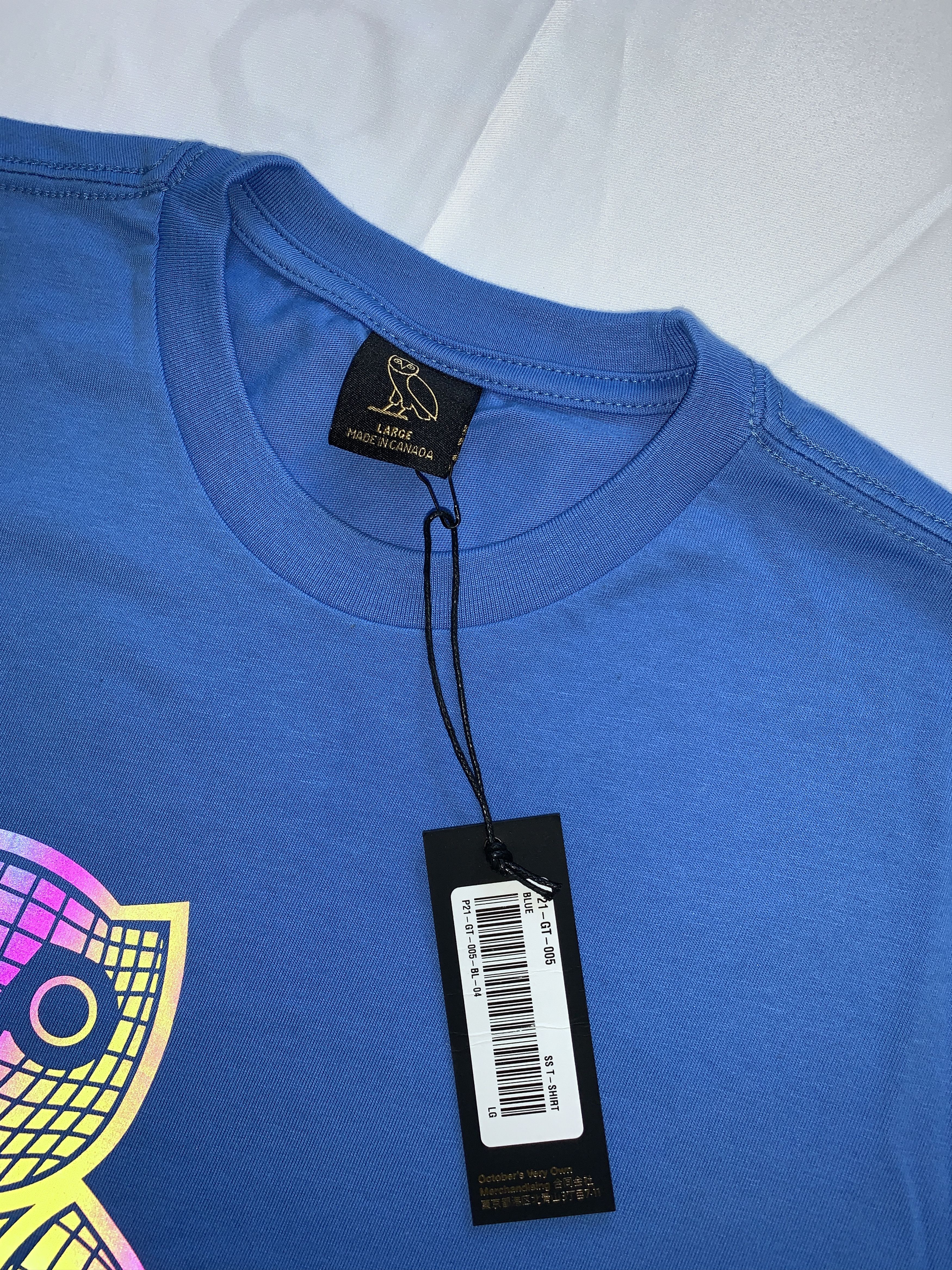 Drake *RARE* OVO Iridescent Grid OG Owl T-shirt Size US L / EU 52-54 / 3 - 2 Thumbnail