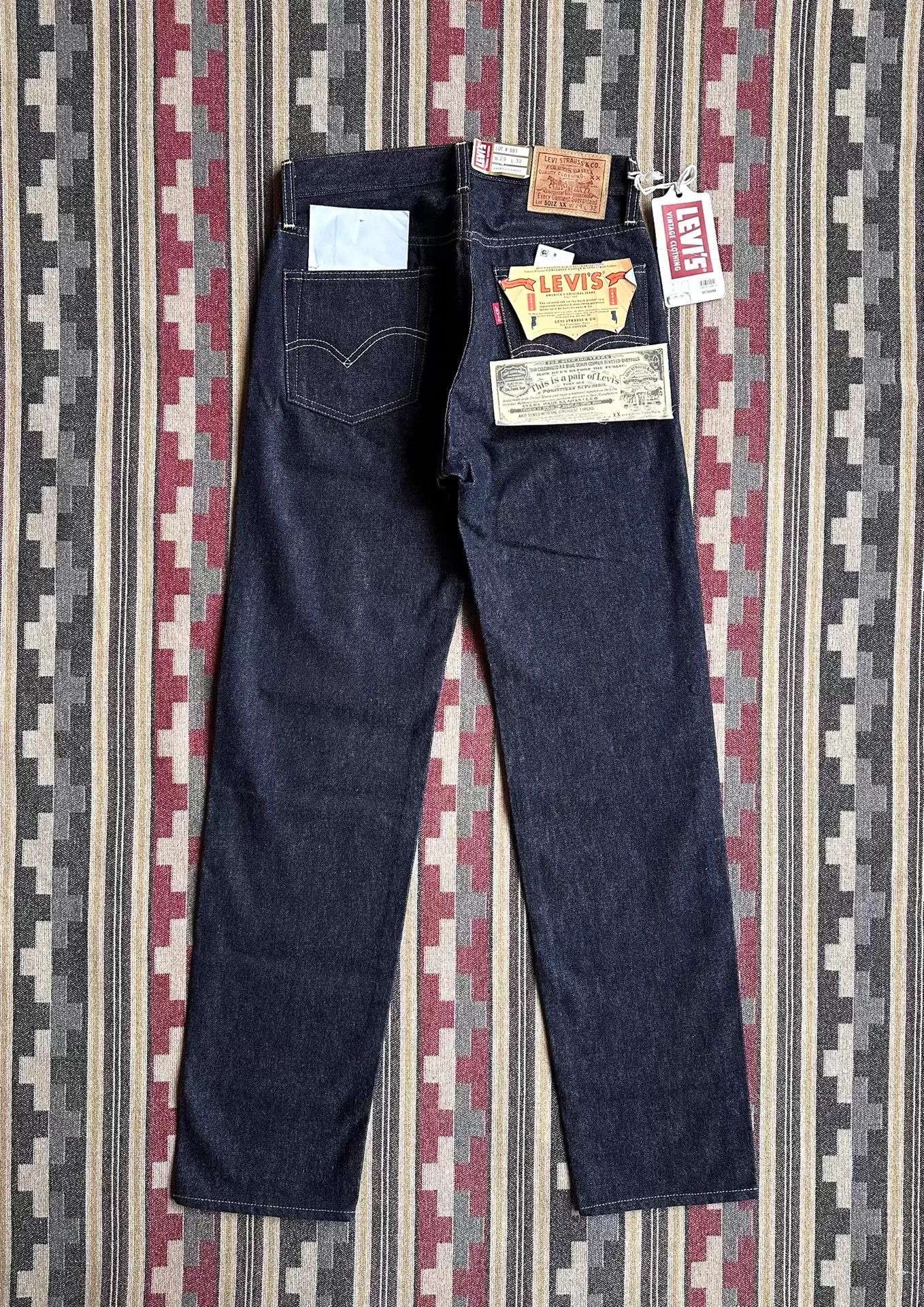 Levi's Levi’s LVC 1954 501ZXX Selvage Raw USA White Oak W29L32 Size US 29 - 2 Thumbnail