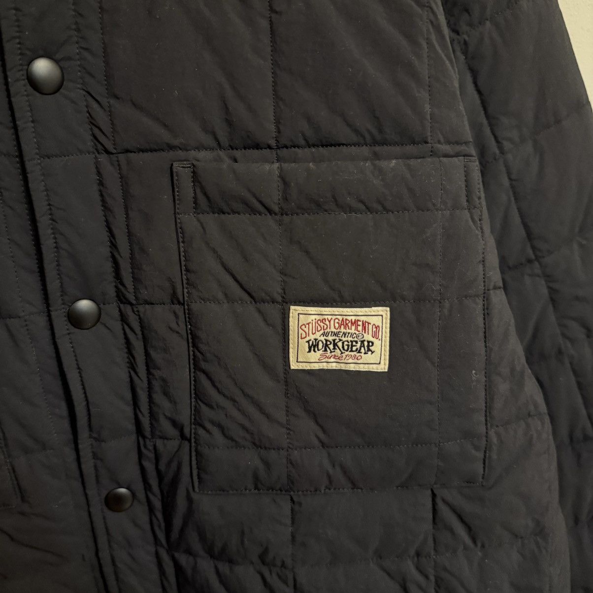 Stussy Stussy Black Workwear Quilter Puffer Jacket Size US M / EU 48-50 / 2 - 2 Thumbnail