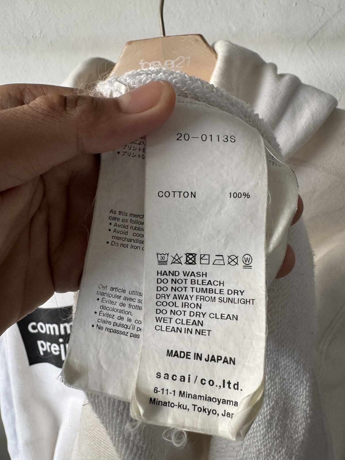 Sacai SS20 Sacai Pullover Hoodie Size US L / EU 52-54 / 3 - 8 Thumbnail