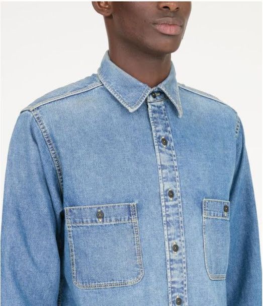 Maison Margiela o1w1db11225 Denim Shirt in Blue Size US L / EU 52-54 / 3 - 3 Thumbnail