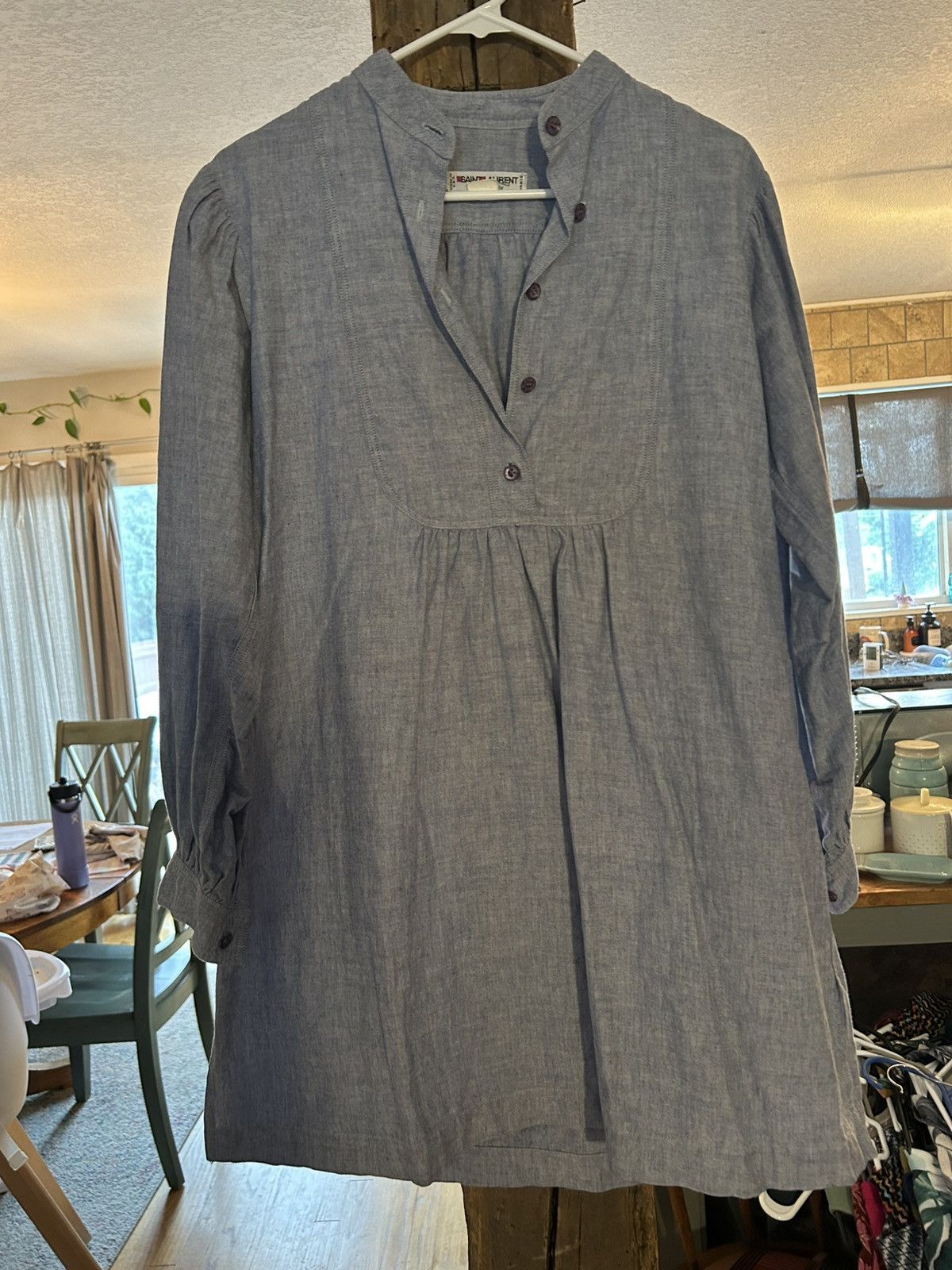 Saint Laurent Paris Saint Laurent Chambray Dress Size M / US 6-8 / IT 42-44 - 1 Thumbnail