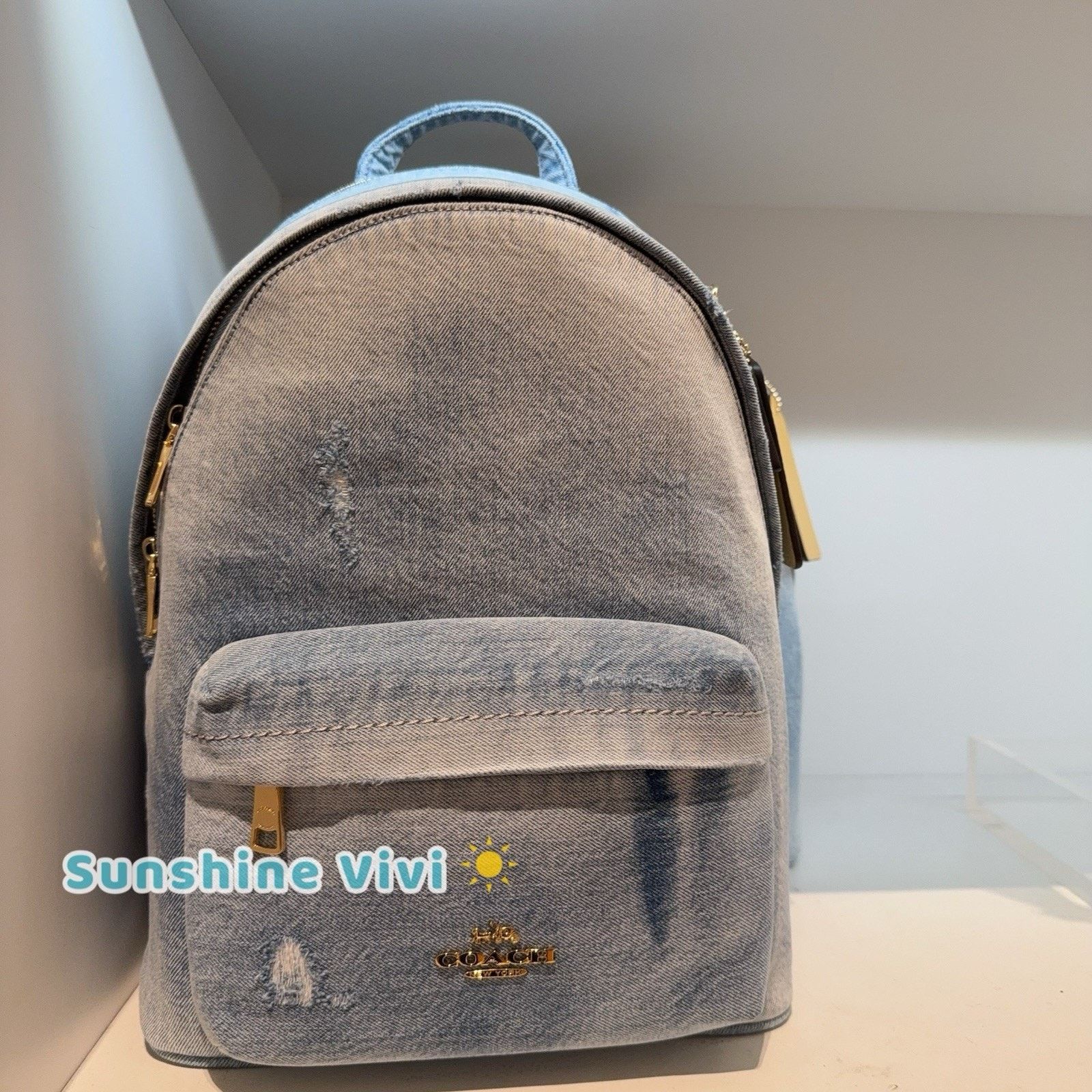 NWT Coach Taylor Small Backpack Loved Denim cef27 Indigo
