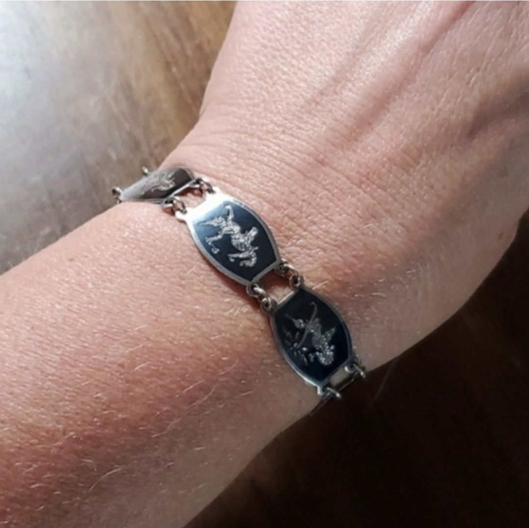 Other Siam 6.75" Bracelet Sterling Silver 925 Panel Link Thailand Size ONE SIZE - 11 Thumbnail