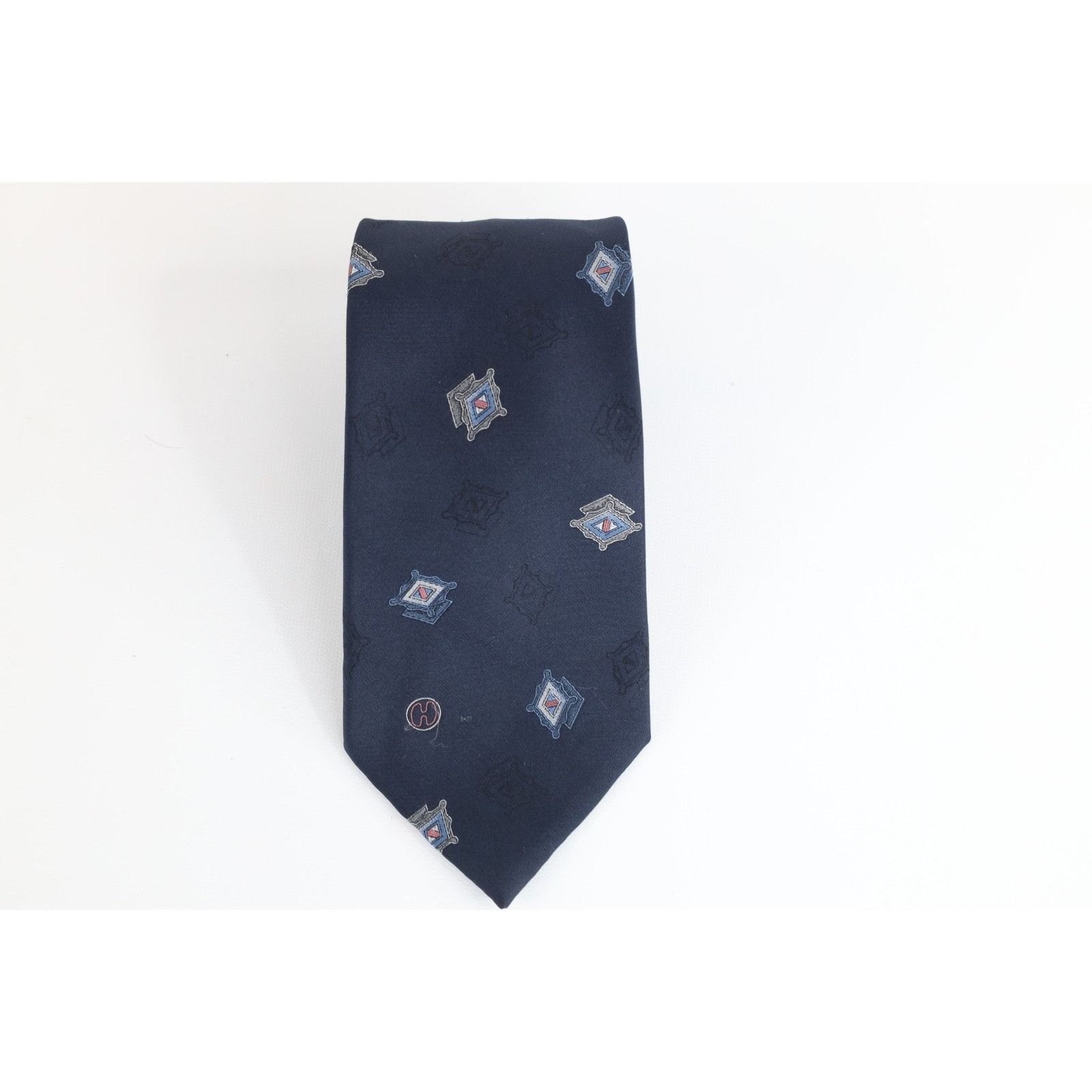 Vintage Vintage 90s Streetwear Geometric Silk Neck Tie Wedding Size ONE SIZE - 1 Thumbnail