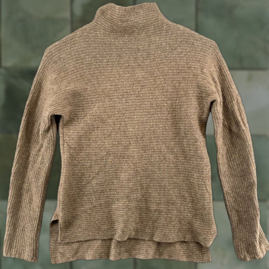 Vintage Bartolini Women's Sweater Medium Tan Turtleneck Wool Blend Long Sleeve Knit Size M / US 6-8 / IT 42-44 - 1 Thumbnail