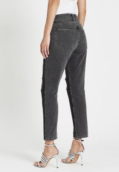 Frame *** Frame Sequin Ripped Jeans Basque Rips Jeans Black ( 27 ) Size 27" / US 4 / IT 40 - 4 Thumbnail