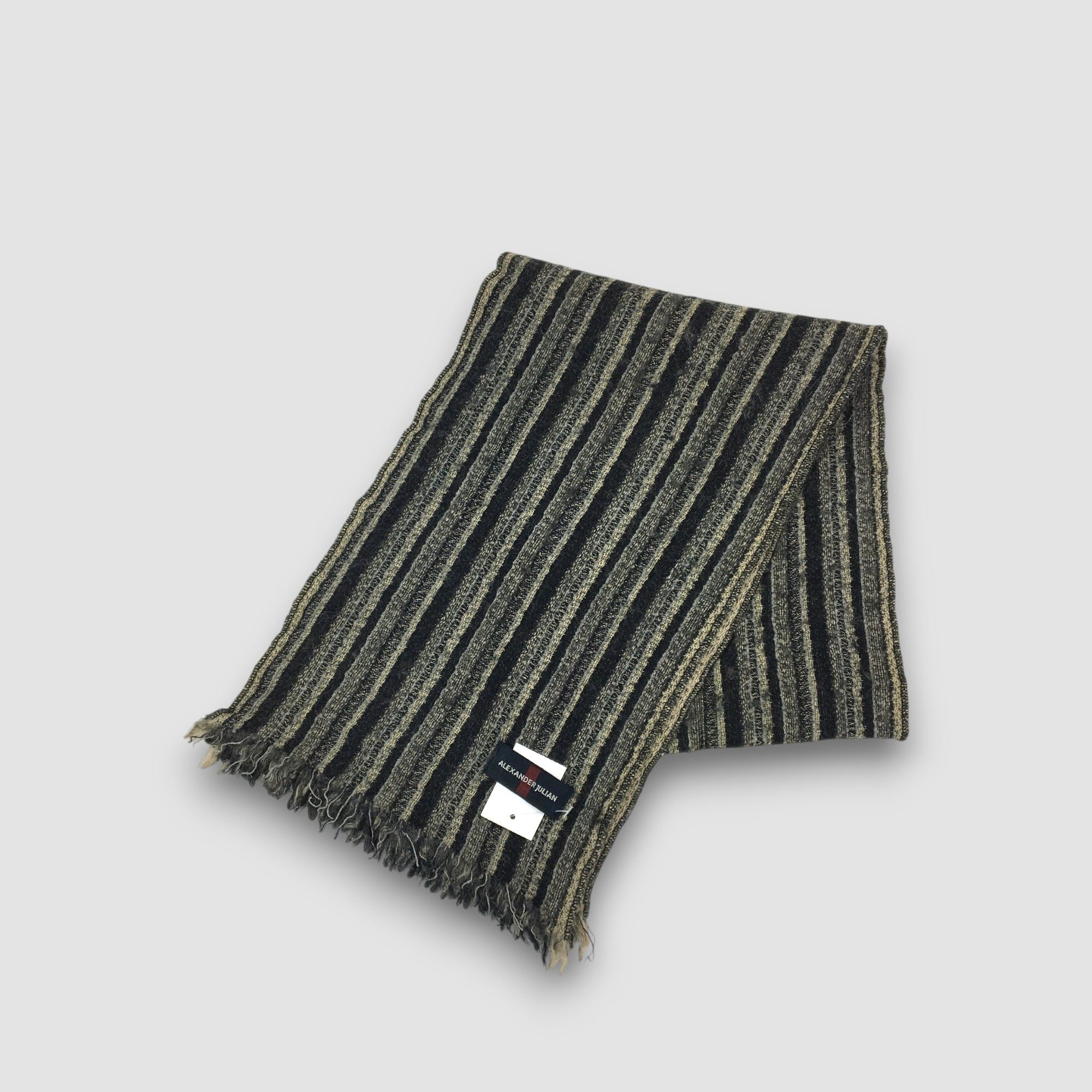 Alexander Julian Vintage Alexander Julian Scarf Muffler Wool Cashmere Scarves Size ONE SIZE - 3 Thumbnail