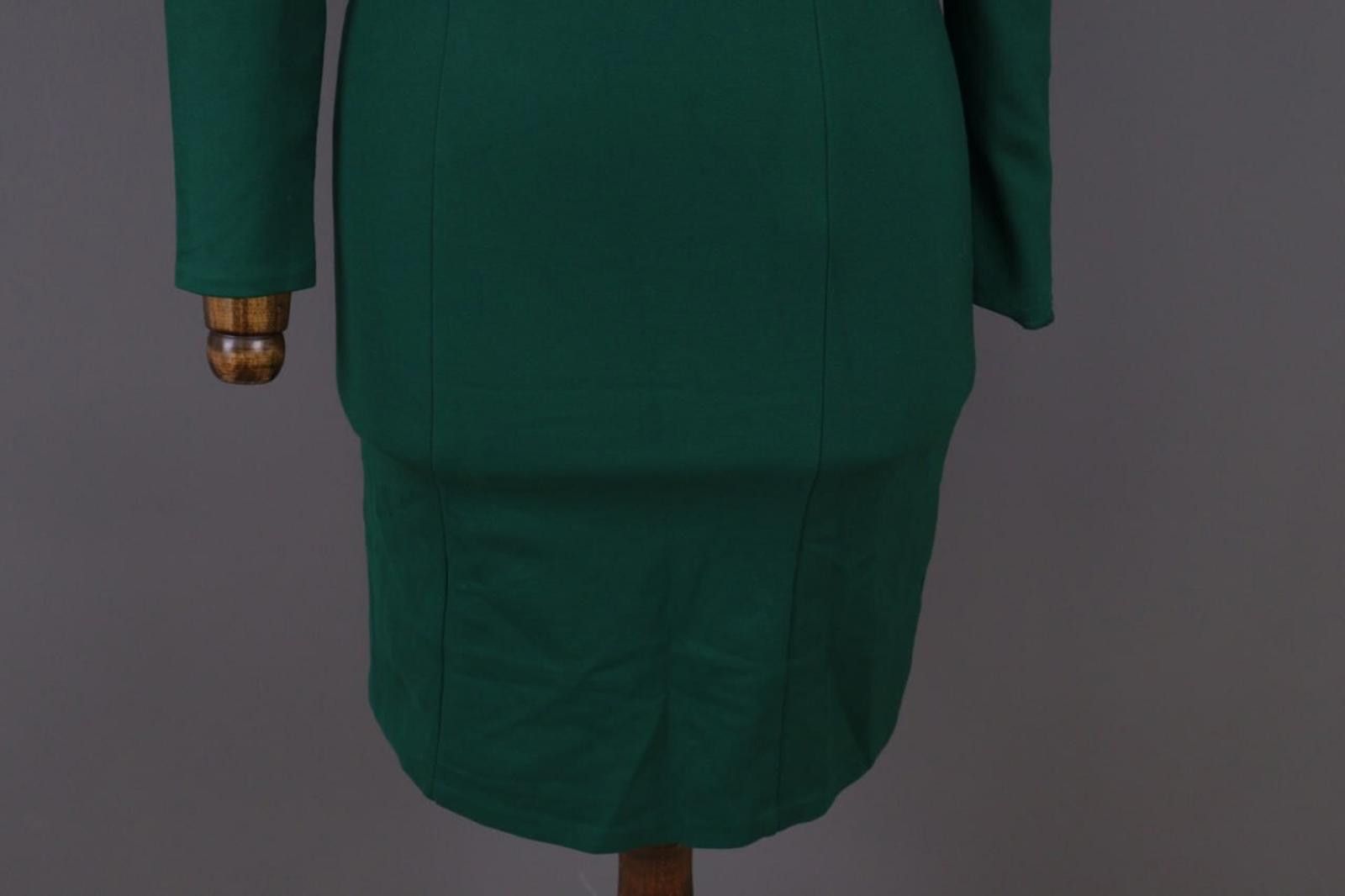 J.Crew J. Crew Green Long Sleeve Bodycon Evening Midi Dress Size XS Size XS / US 0-2 / IT 36-38 - 2 Thumbnail