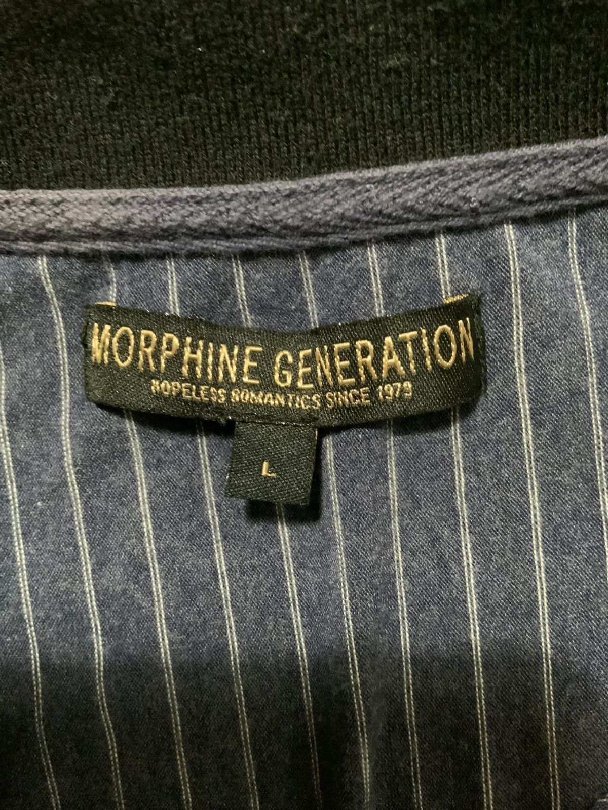 Other Morphine Generation Striped Stretch Rayon Pocket Polo Shirt Size US L / EU 52-54 / 3 - 5 Thumbnail
