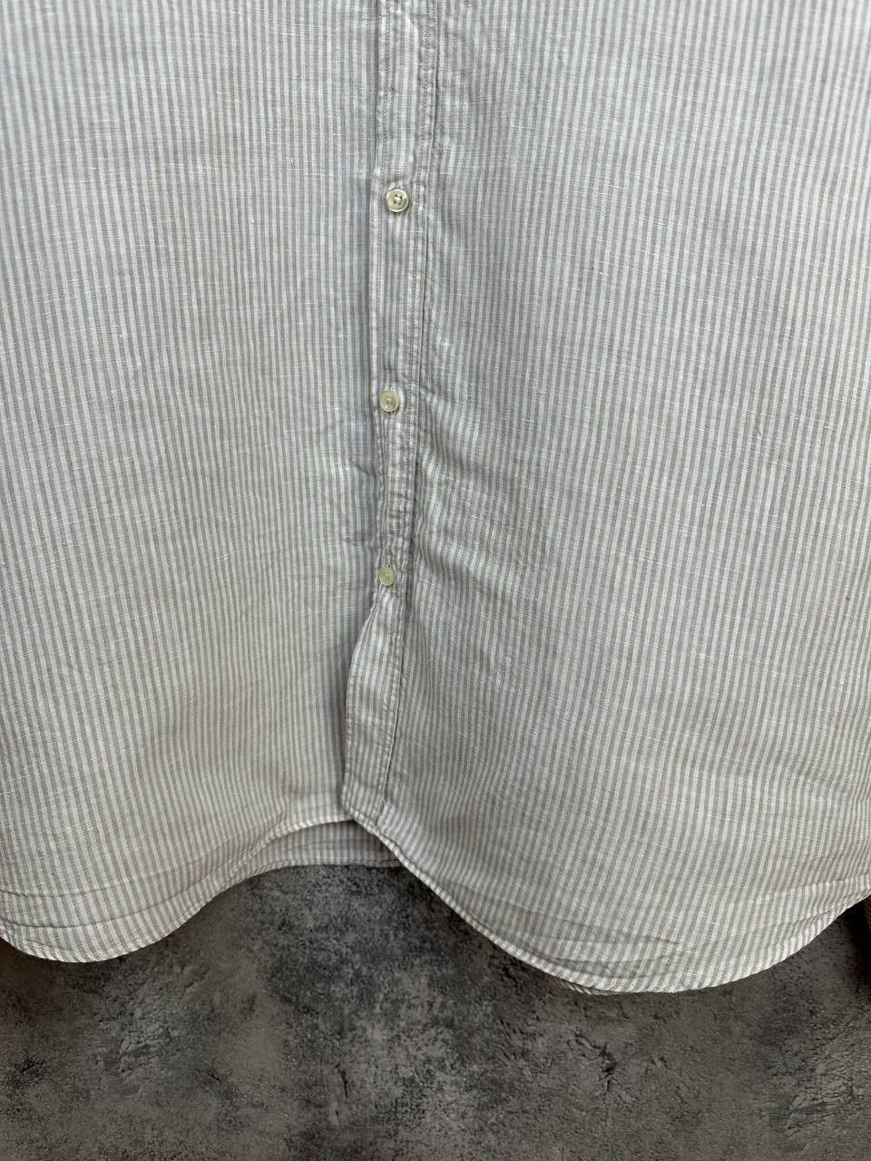 Massimo Dutti Massimo Dutti 100% Linen Striped Shirt Button-Down LS Size US XXL / EU 58 / 5 - 7 Thumbnail