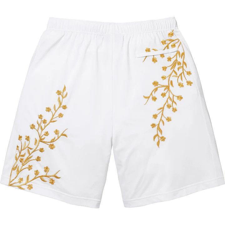 Supreme Supreme Floral Soccer Shorts White XXL Size US 38 / EU 54 - 2 Thumbnail