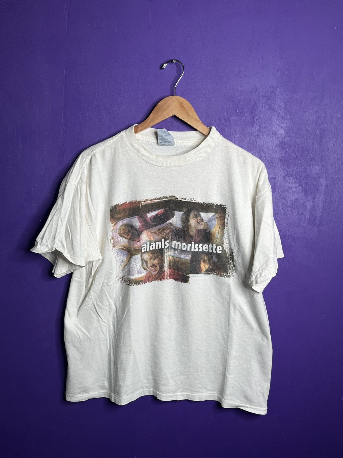 image of Band Tees x Tour Tee Vintage 1996 Alanis Morissette Tour T-Shirt in White, Men's (Size Large)