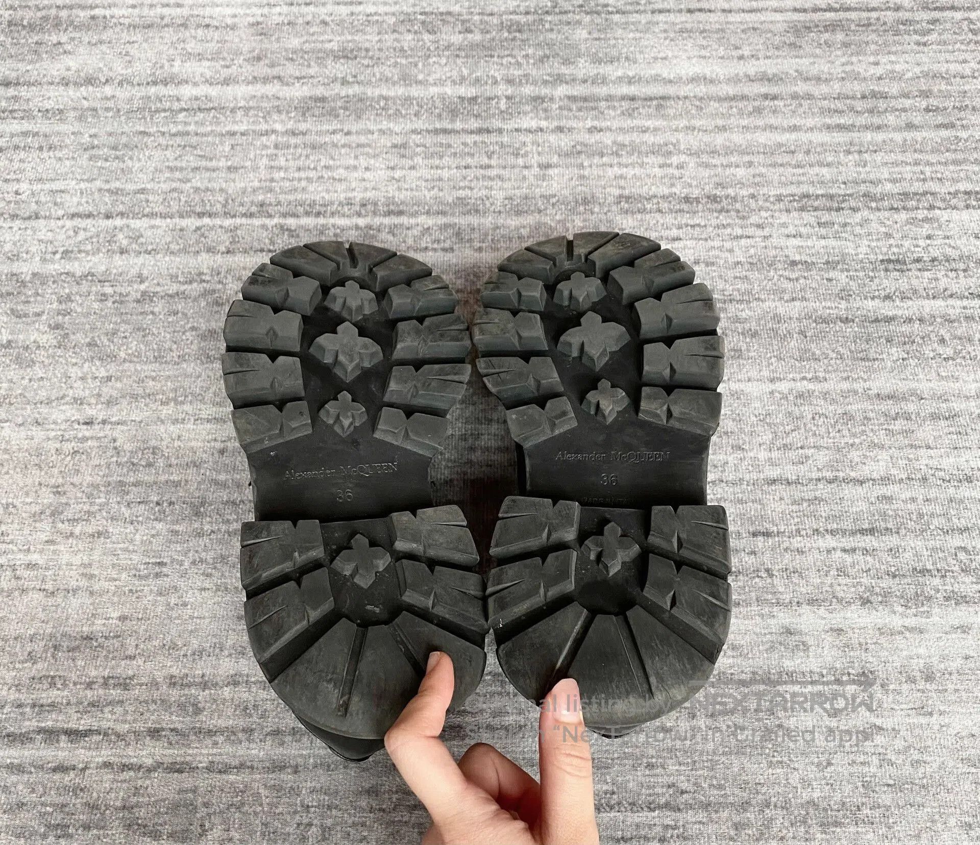 Alexander McQueen black round toe mary jane loafers. Size US 6 / IT 36 - 6 Thumbnail