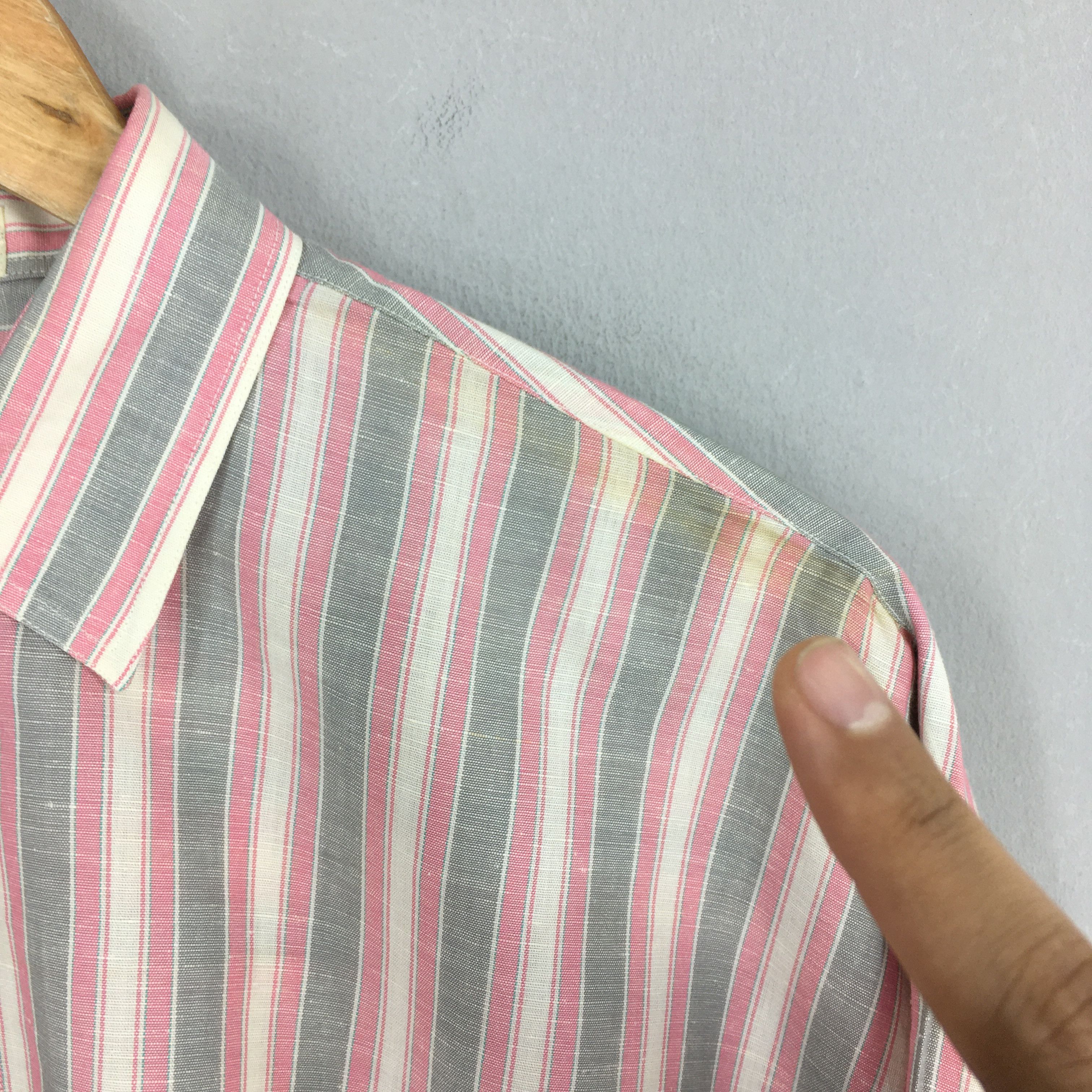 Designer × Mila Schon × Retrofit Vintage Mila Schon Paris Stripes Flannel Linen Shirt M Size US M / EU 48-50 / 2 - 4 Thumbnail