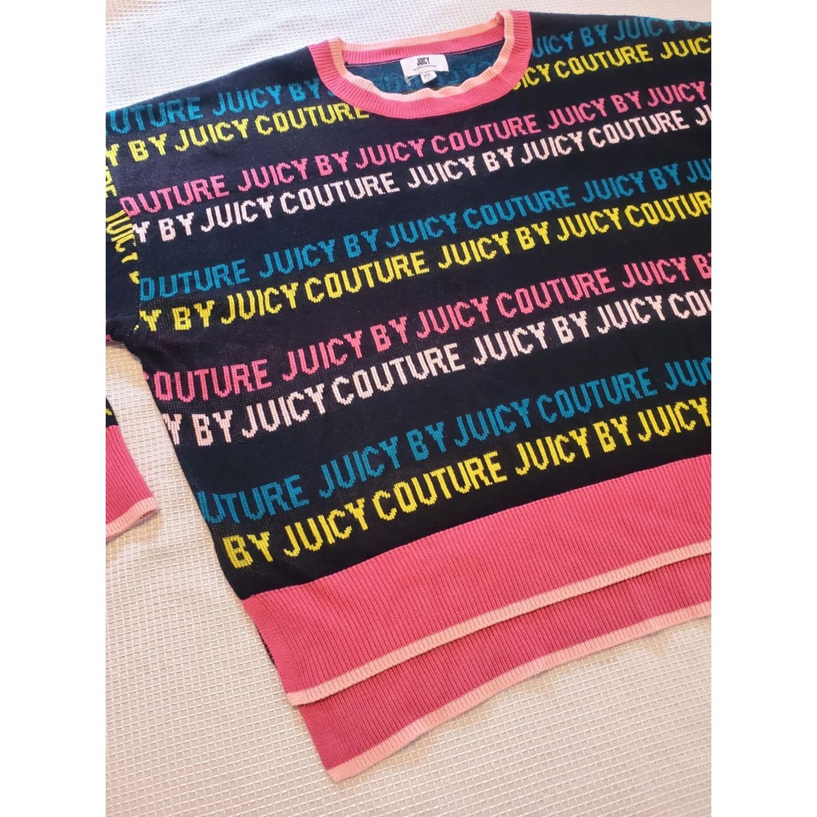 Juicy Couture Juicy Couture Sweater Womens XXL Y2K Rainbow Logo Boxy Knit Pullover Multicolor Size XXL / US 16-18 / IT 52-54 - 3 Thumbnail