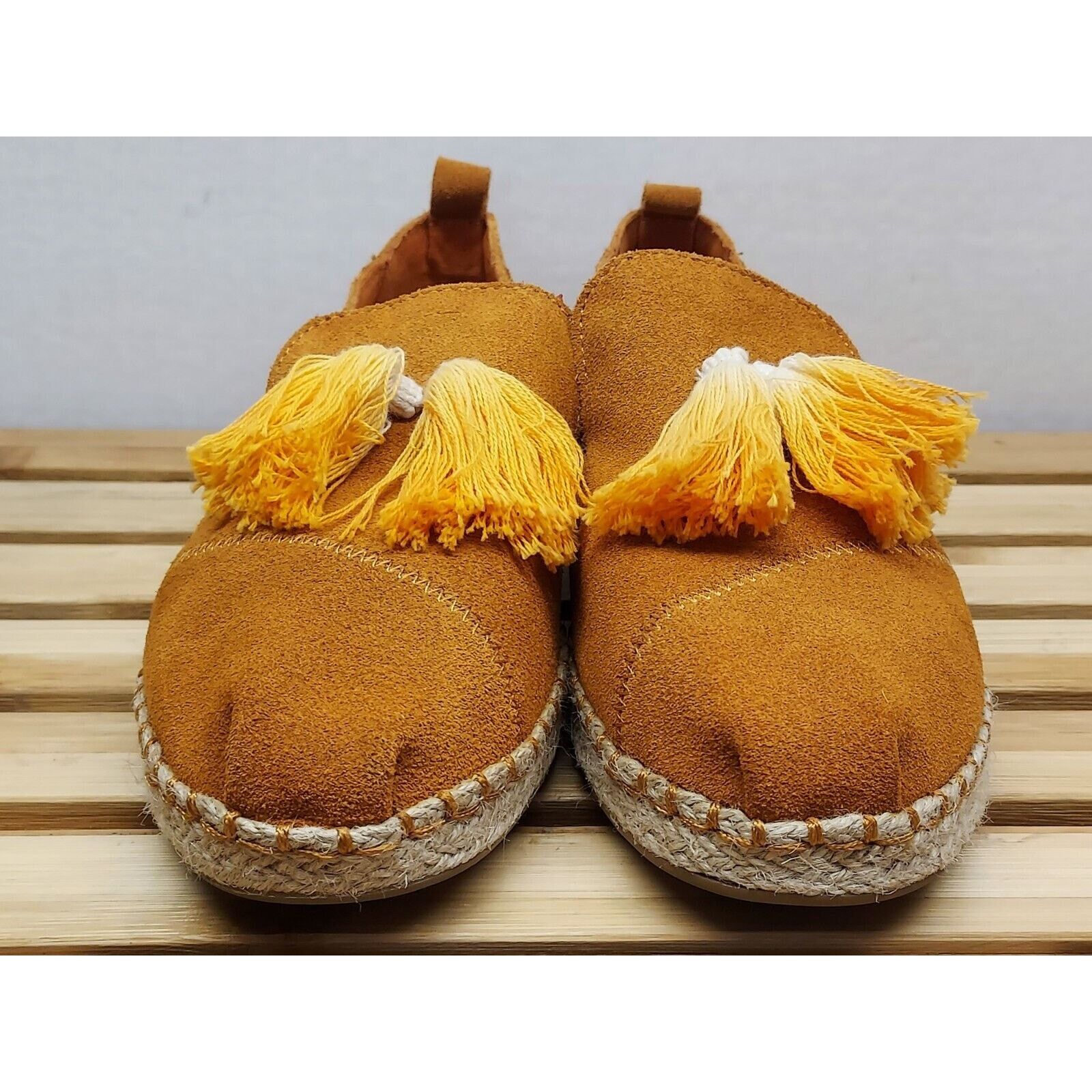 Toms TOMS Womens | Brown | Tassled Suede Slip On Shoes Size 8.5 Size US 8.5 / IT 38.5 - 4 Thumbnail