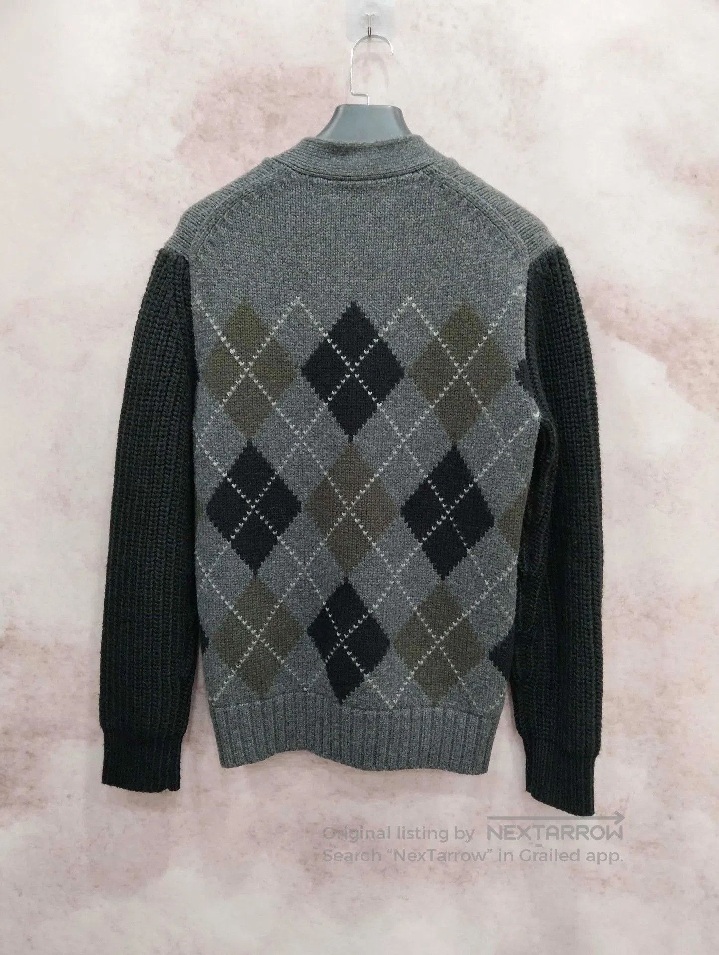 Burberry Burberry Gray Argyle Pattern Cardigan. Size US S / EU 44-46 / 1 - 2 Thumbnail