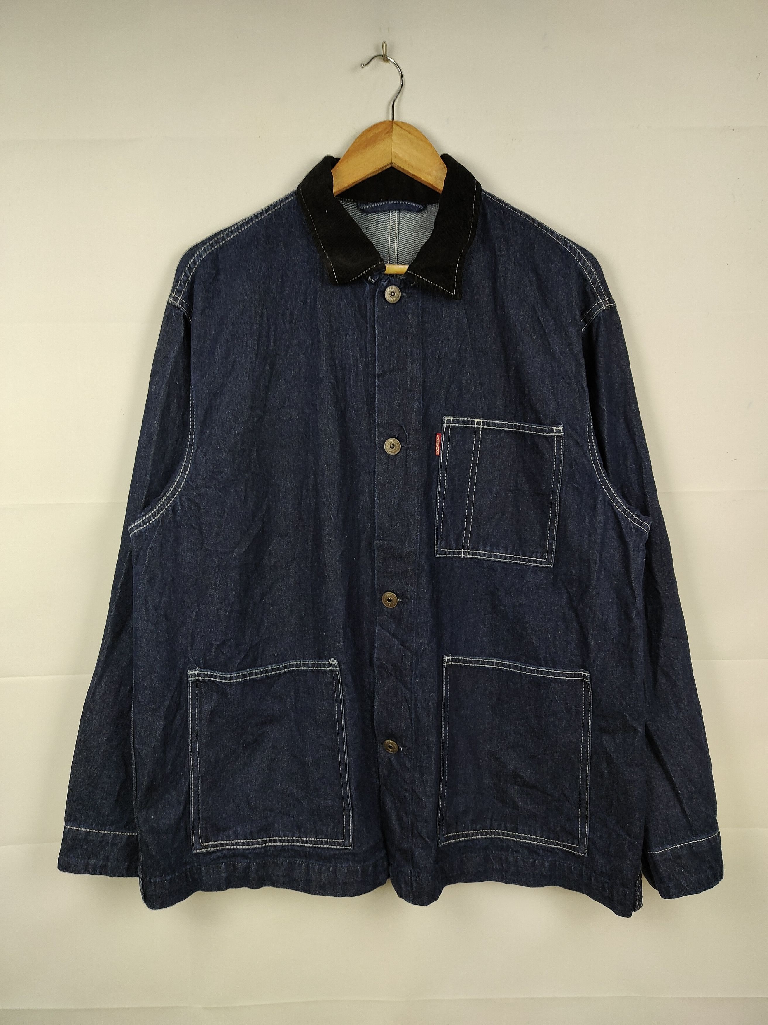 Vintage Vintage Big Stone Denim Chore Jacket Size US L / EU 52-54 / 3 - 1 Thumbnail