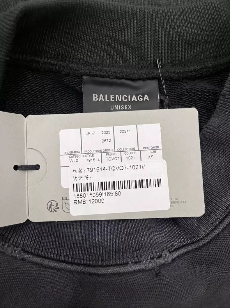 Balenciaga Balenciaga Long Sleeve Hoodie 3B Design-2505 Size US XS / EU 42 / 0 - 3 Thumbnail