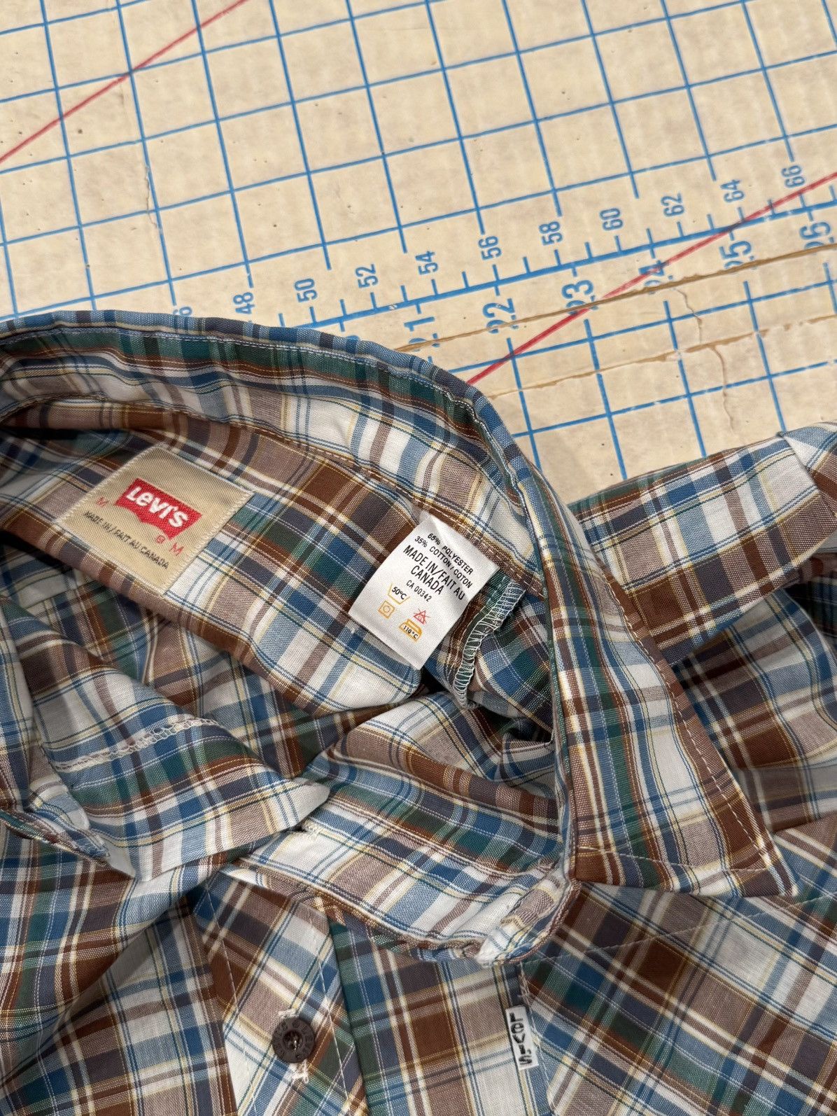 Levi's Vintage Levi’s Plaid Button Up Shirt 70/80’s Mens Medium Size US M / EU 48-50 / 2 - 7 Thumbnail