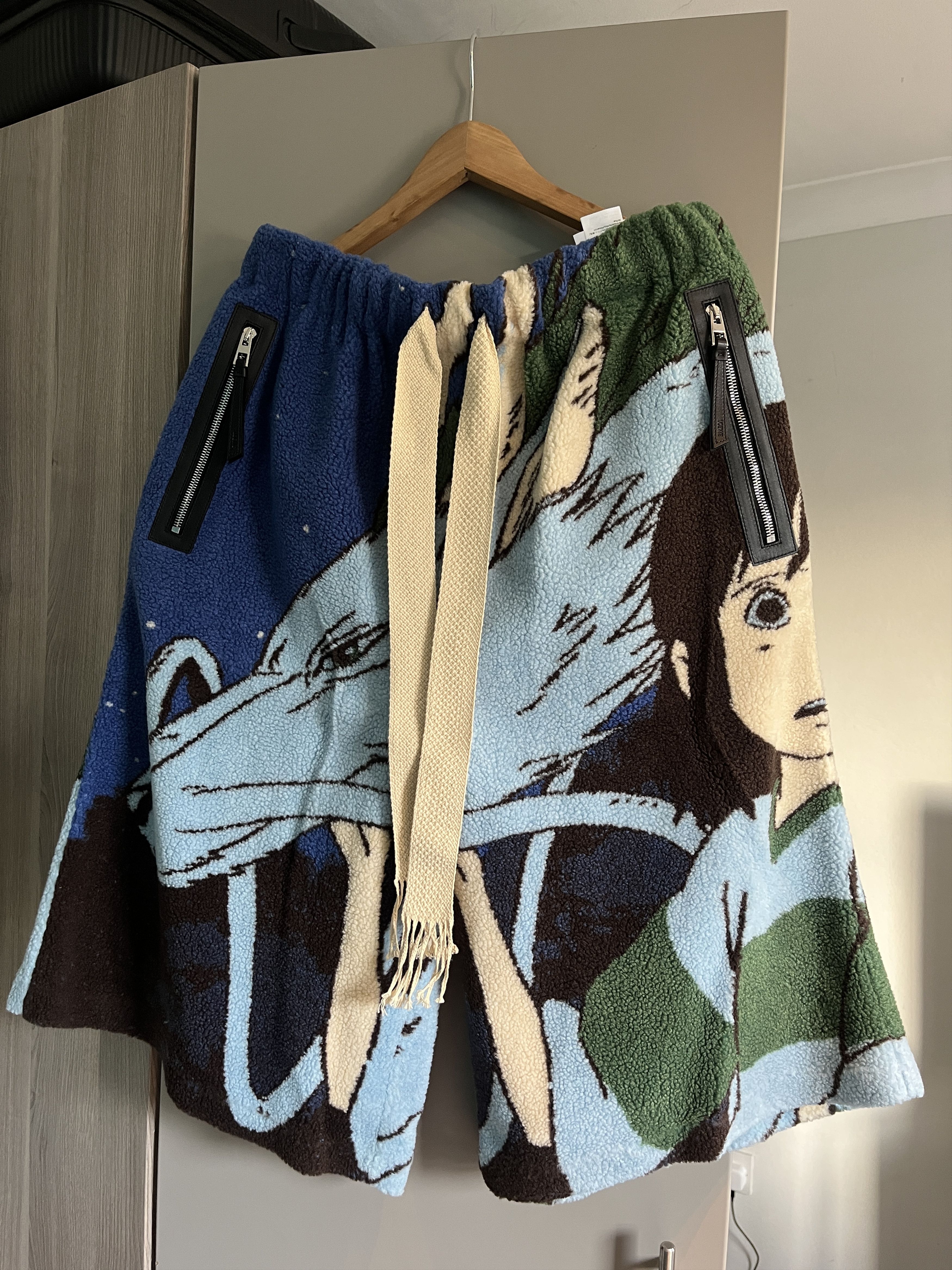 Loewe LOEWE x Spirited Away - Haku Jacquard Fleece Bermuda Shorts Size US 32 / EU 48 - 1 Thumbnail