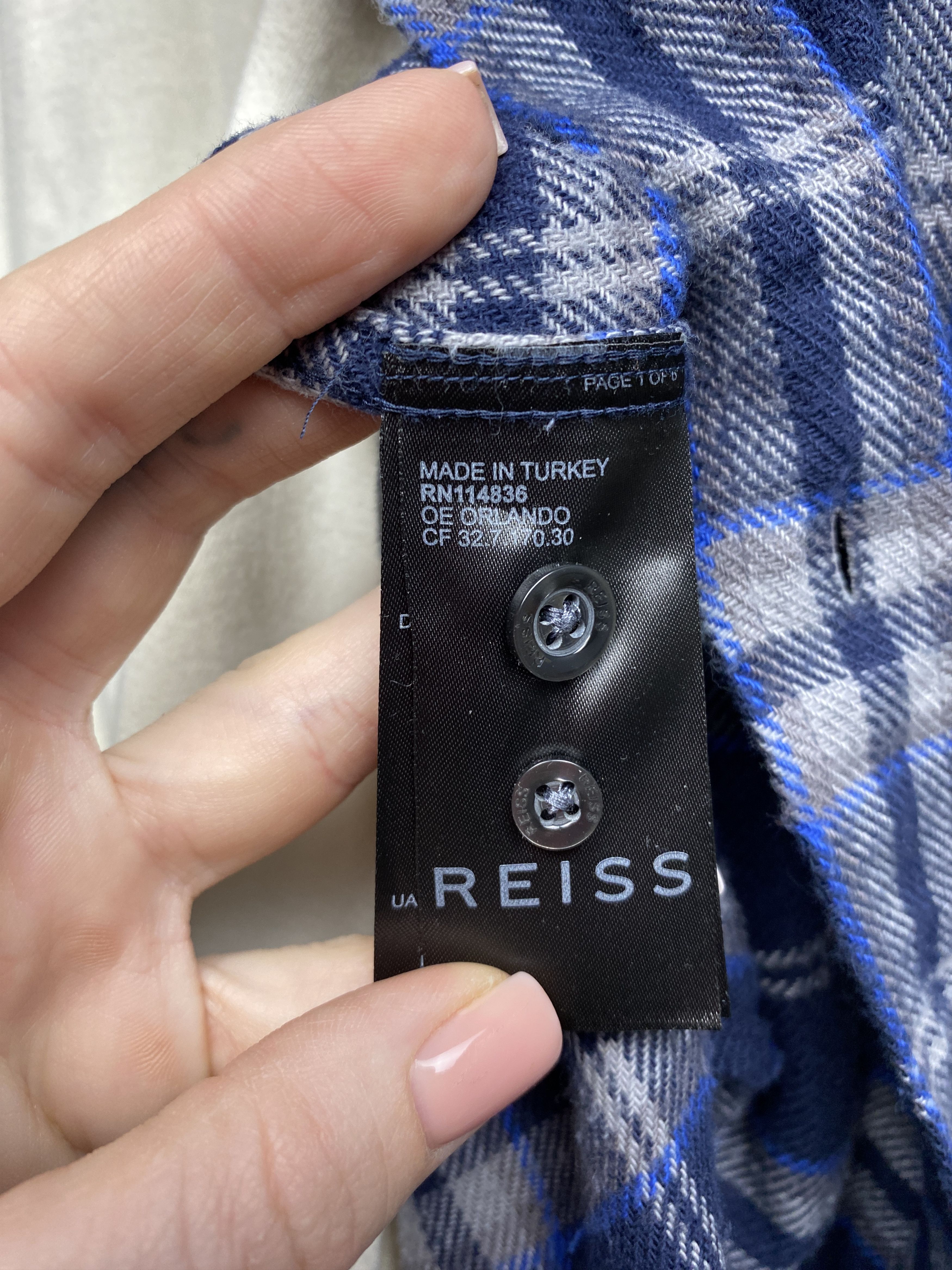 Reiss Reiss Mens Flannel Plaid Shirt Size US M / EU 48-50 / 2 - 4 Thumbnail