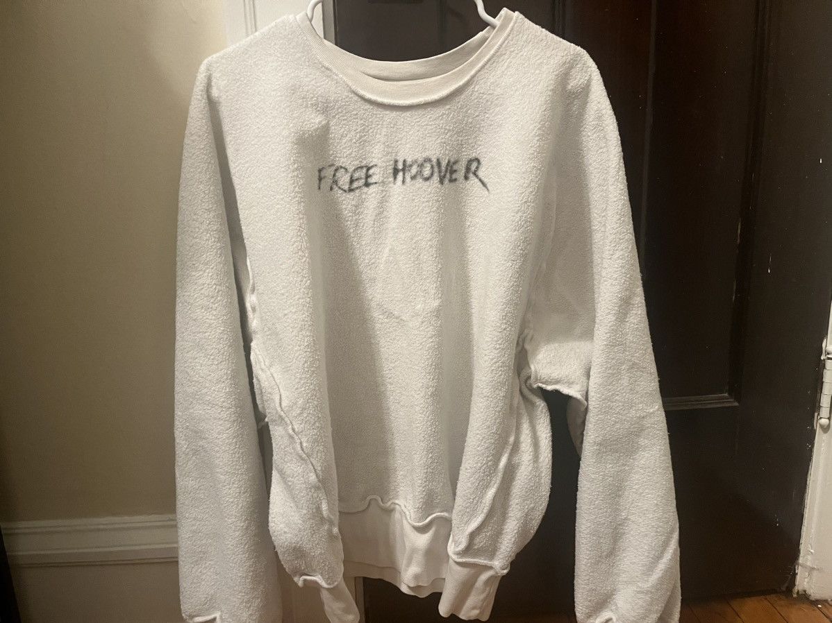 image of Yeezy Season x Yeezy Talk Worldwide Kanye West Free Hoover Crewneck in Bleach, Men's (Size Large)