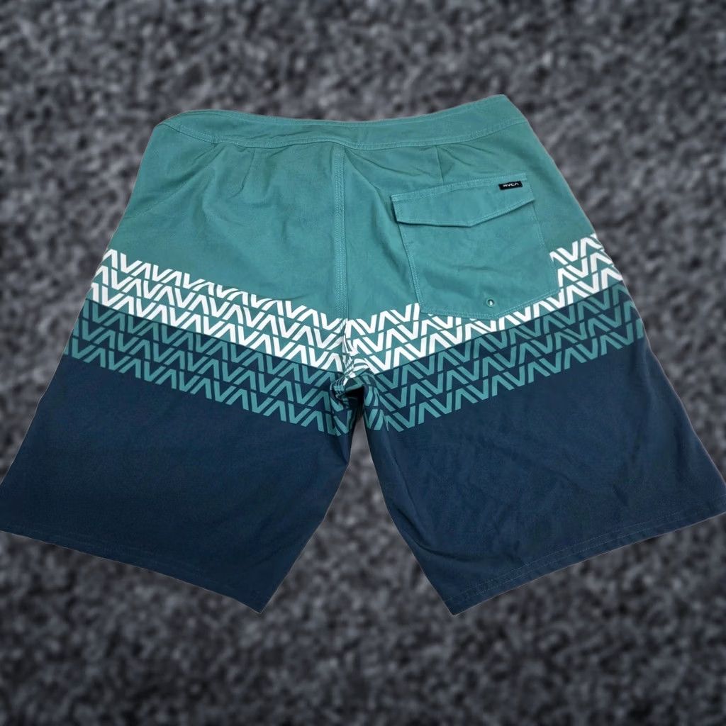 RVCA RVCA Mens Boardshorts Colorblock Back Pocket Drawstring 33 Multicolor Beach Surfing Mens Size ONE SIZE - 1 Thumbnail
