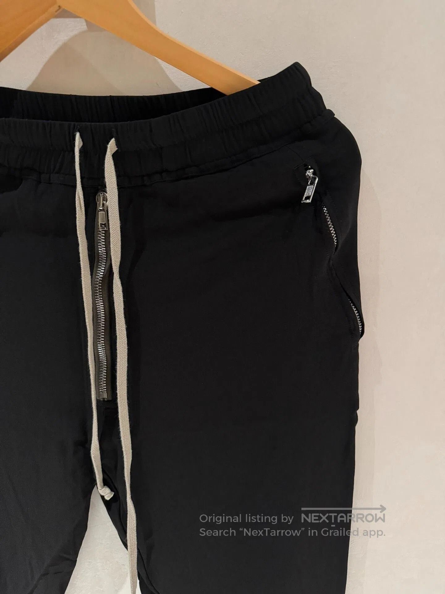 Rick Owens Rick Owens Main Line Black Side Zip Drawstring Pants. Size US 40 / EU 56 - 3 Thumbnail