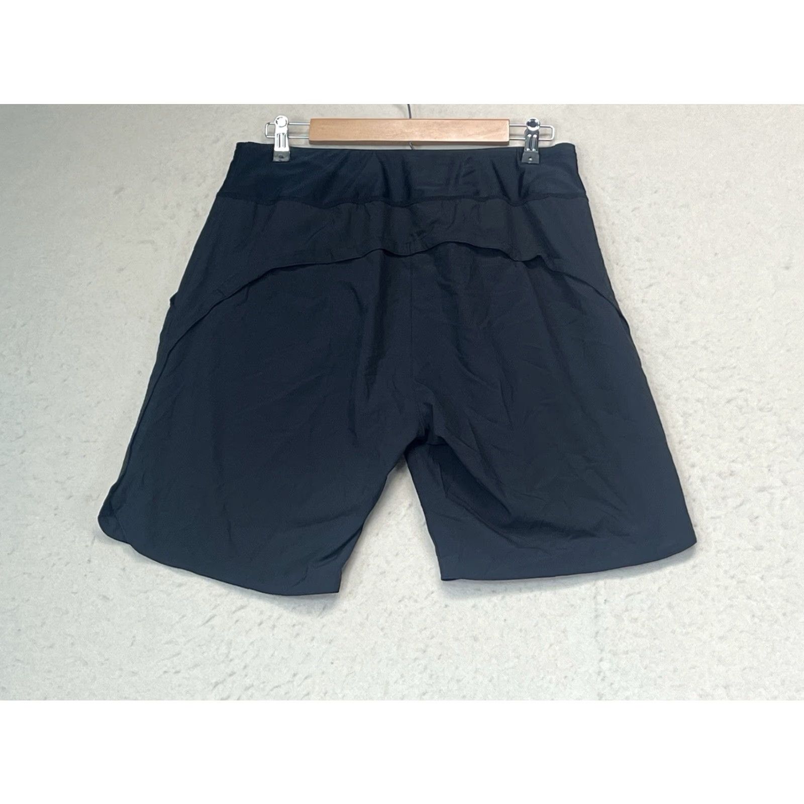 Vintage Baleaf Sports Bermuda Shorts Mens L Black Athletic Shorts Tie Elastic Waist Flat Front Regular Cotton Sports Mens Size US 33 - 2 Thumbnail