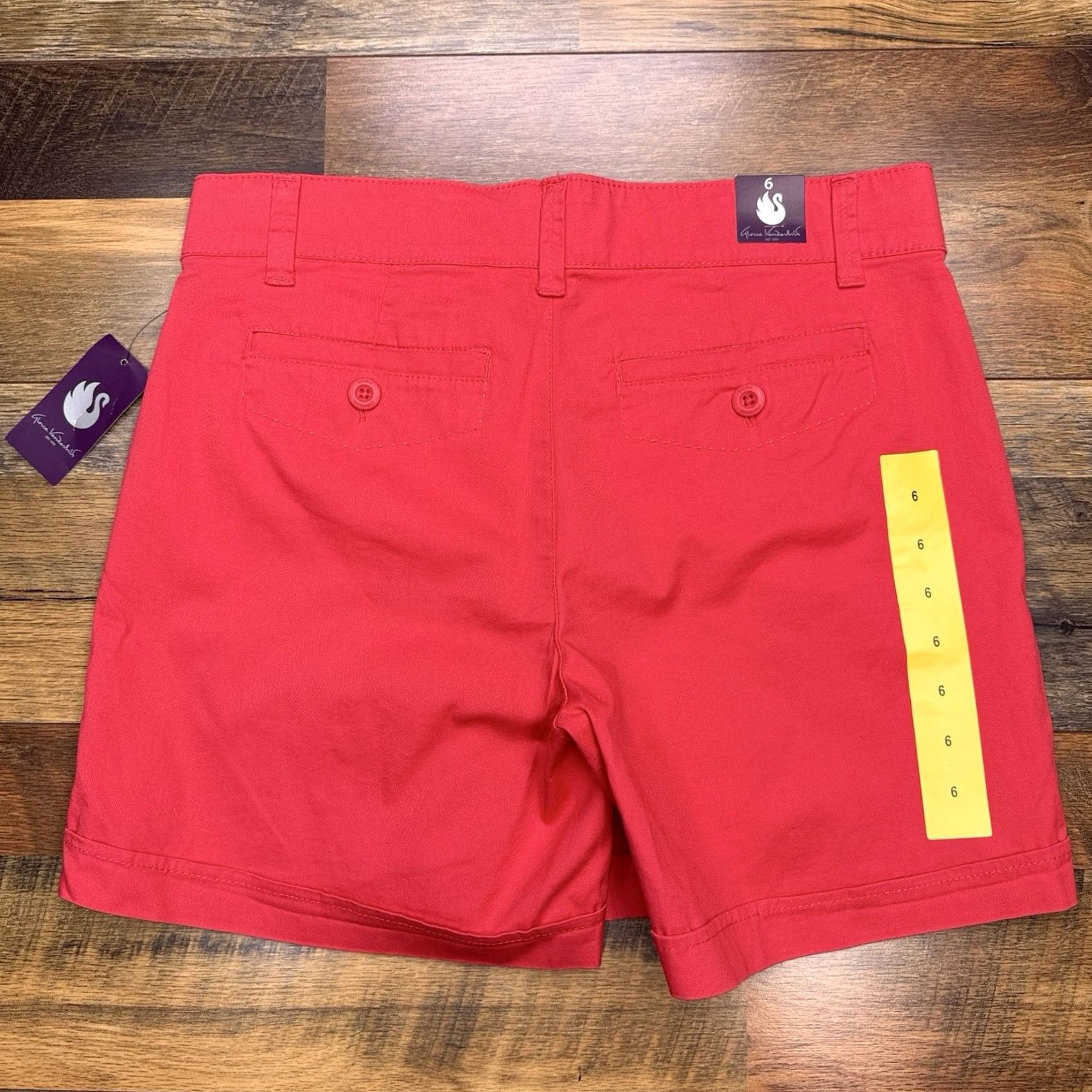 Gloria Vanderbilt Gloria Vanderbilt Shorts Womens 6 Dragon Fruit Red Mid Rise Stretch New Size 28" / US 6 / IT 42 - 2 Thumbnail