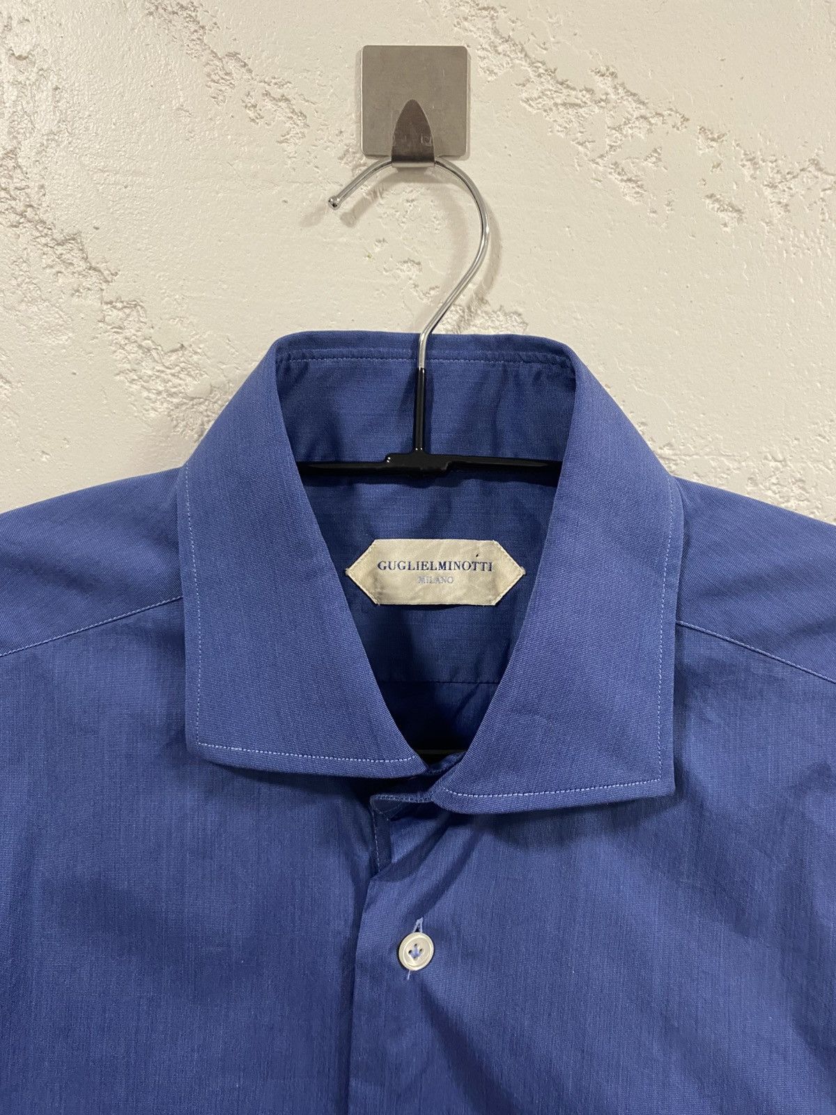 Other Guglielminotti Italian Luxury Classic Blue Button Shirt Size US M / EU 48-50 / 2 - 2 Thumbnail