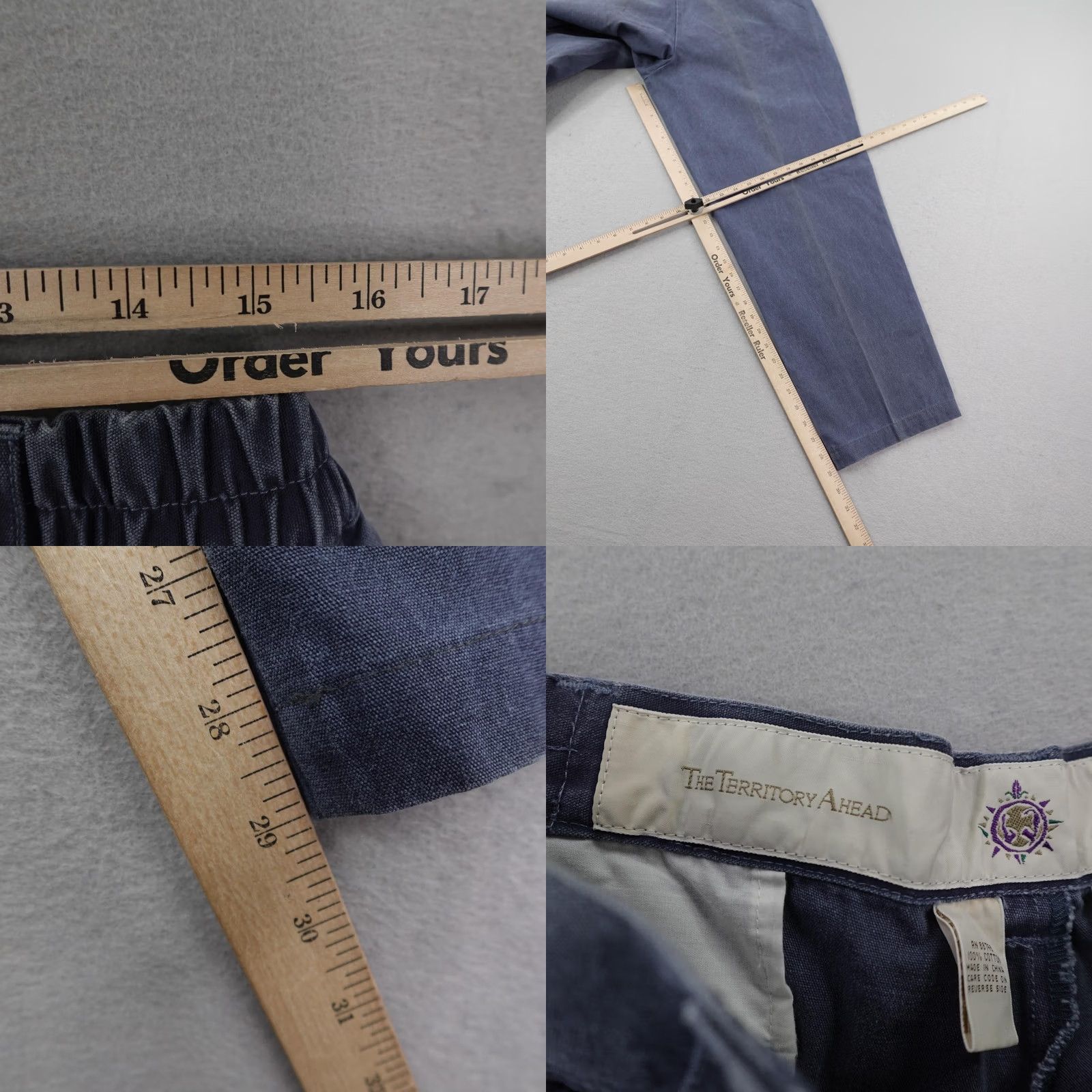The Territory Ahead VINTAGE Territory Ahead Pants Medium Blue Relaxed Fit Pleated Baggy Trousers Men Size US 31 - 8 Thumbnail