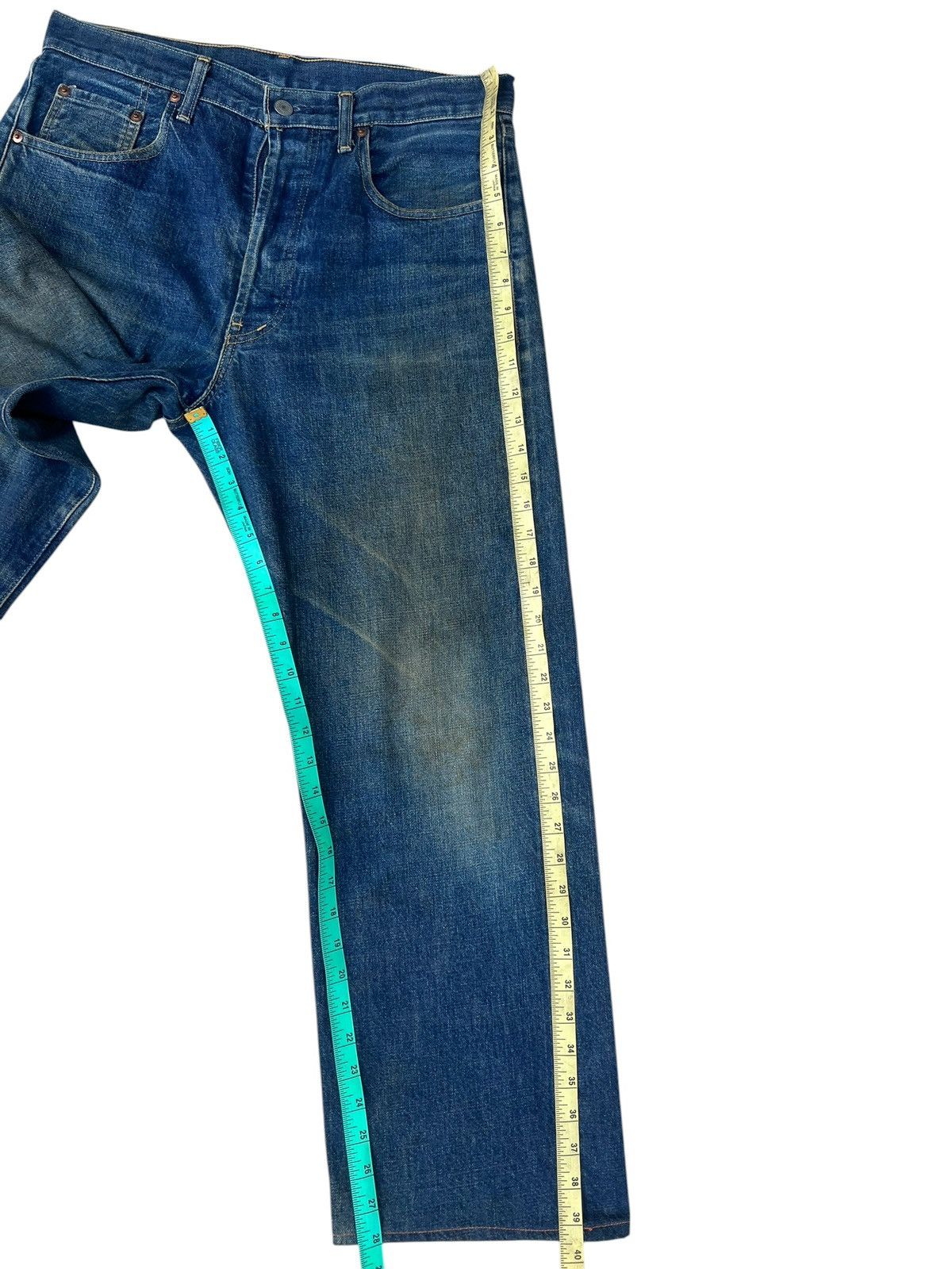 Levi's VTG 1994 Levi’s 503B XX Big E Dirty Mud Denim Selvedge Jeans Size US 34 / EU 50 - 4 Thumbnail