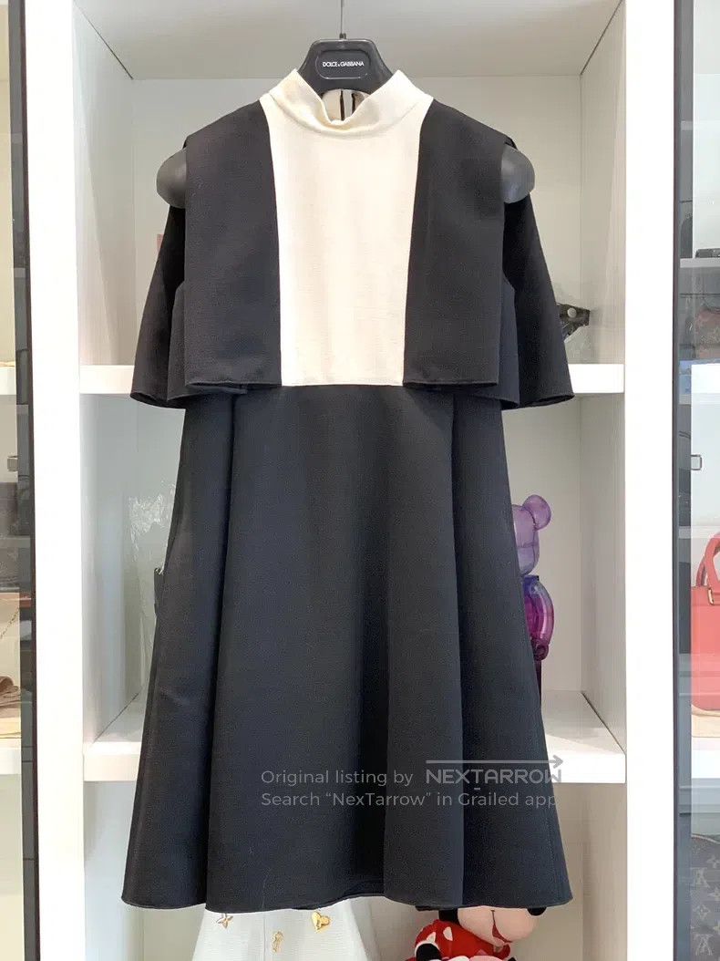 Valentino Valentino Black and white color-blocked dress Size S / US 4 / IT 40 - 1 Thumbnail