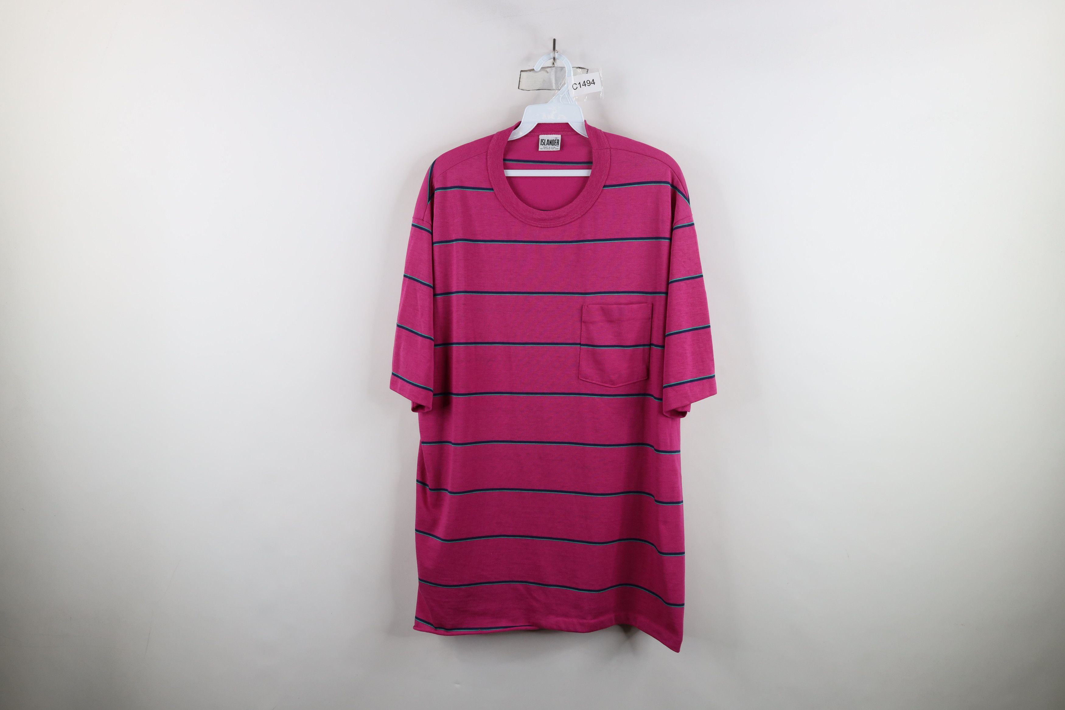 Vintage 90s Streetwear Knit Short Sleeve Pocket T-Shirt USA